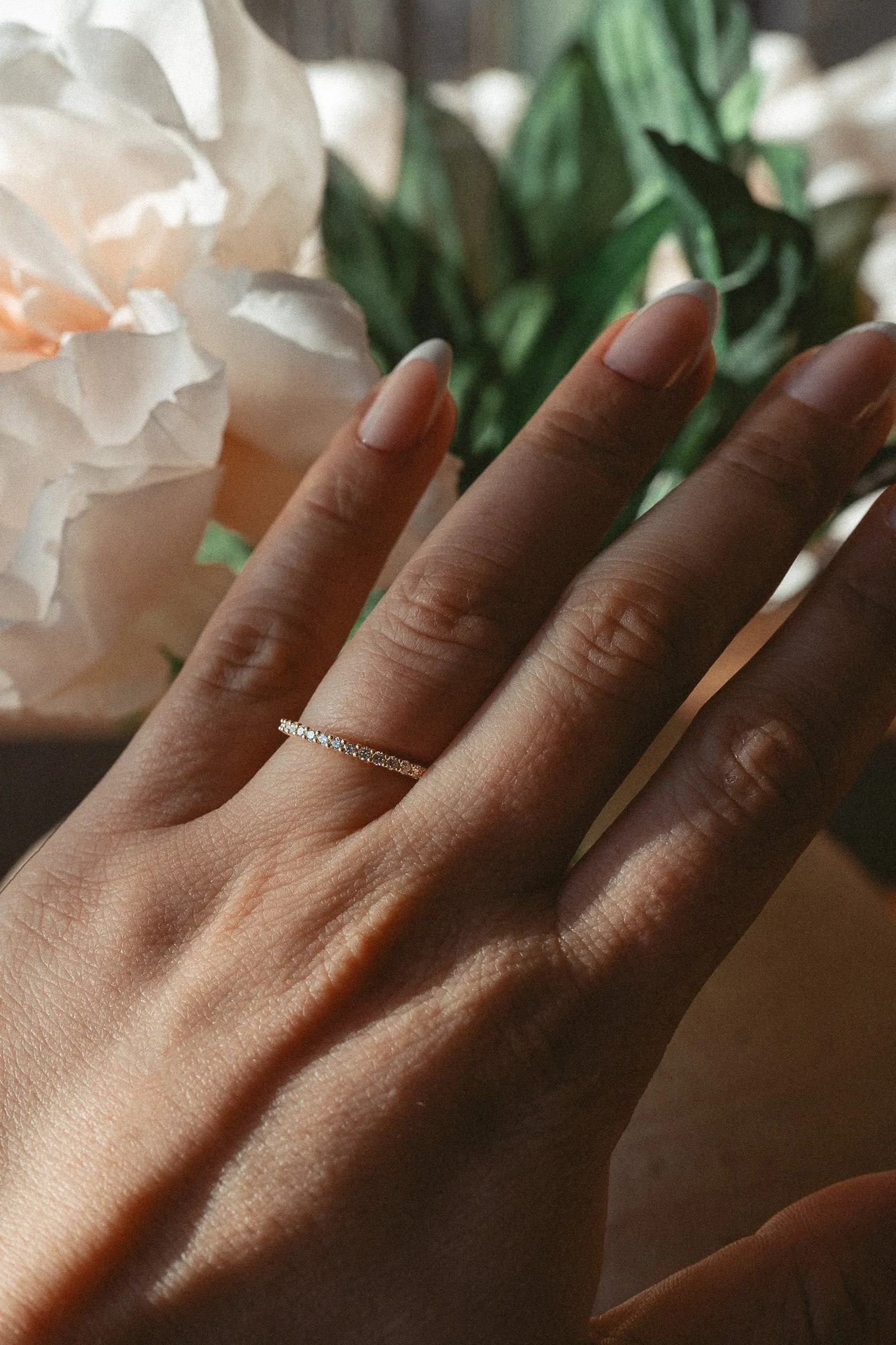 14K White Diamond Eternity Band - Image 3