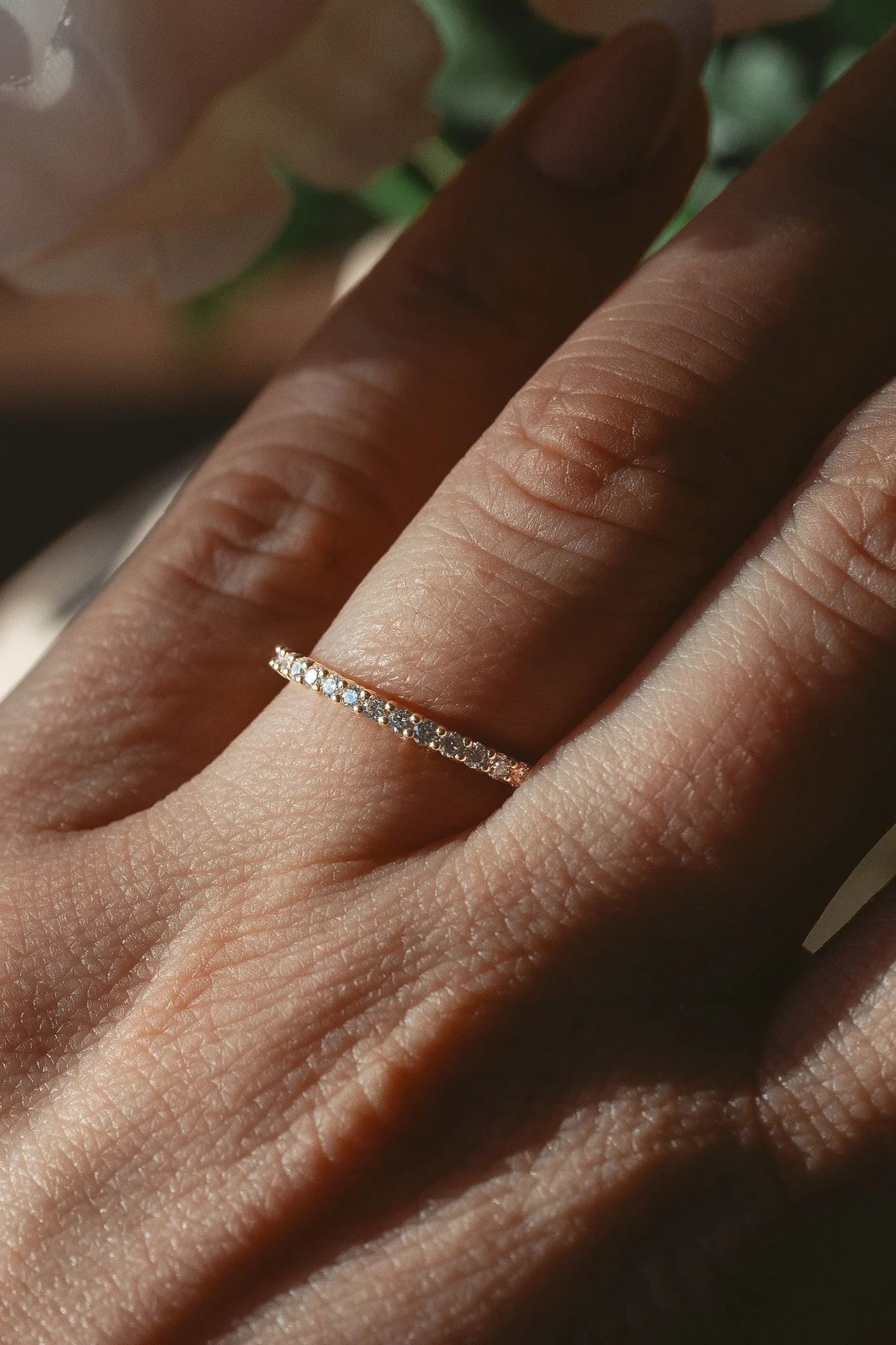 14K White Diamond Eternity Band - Image 4