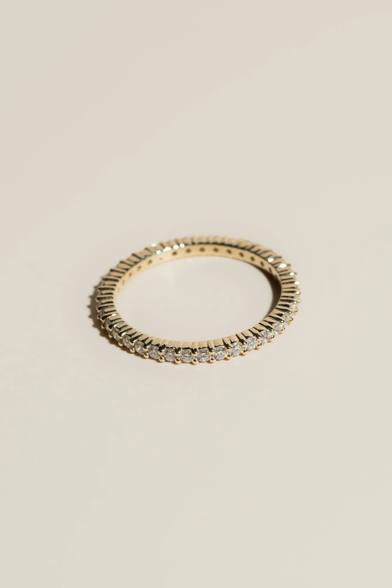 14K White Diamond Eternity Band - Image 7