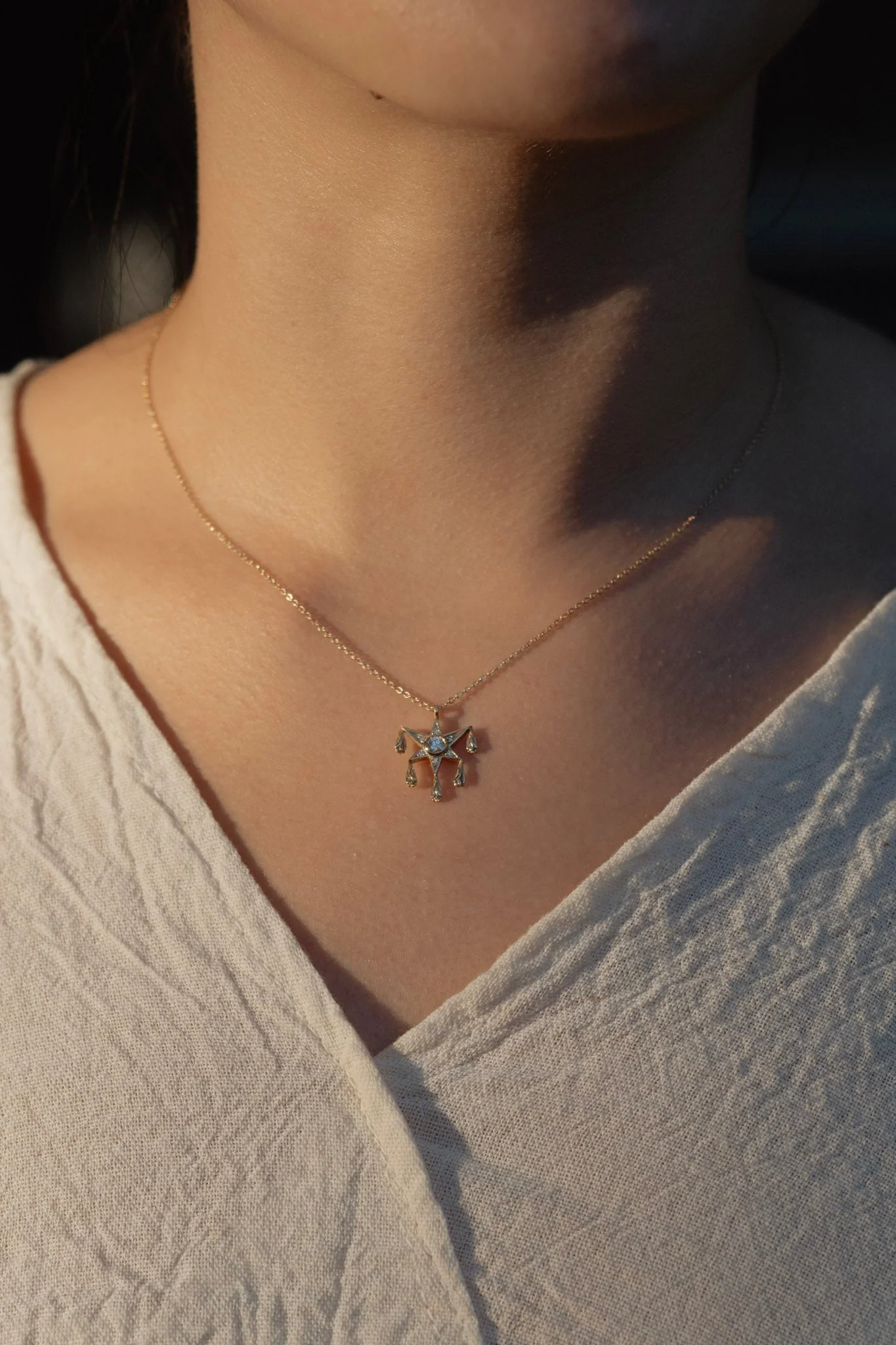 14K Diamond Piñata Necklace - Image 2