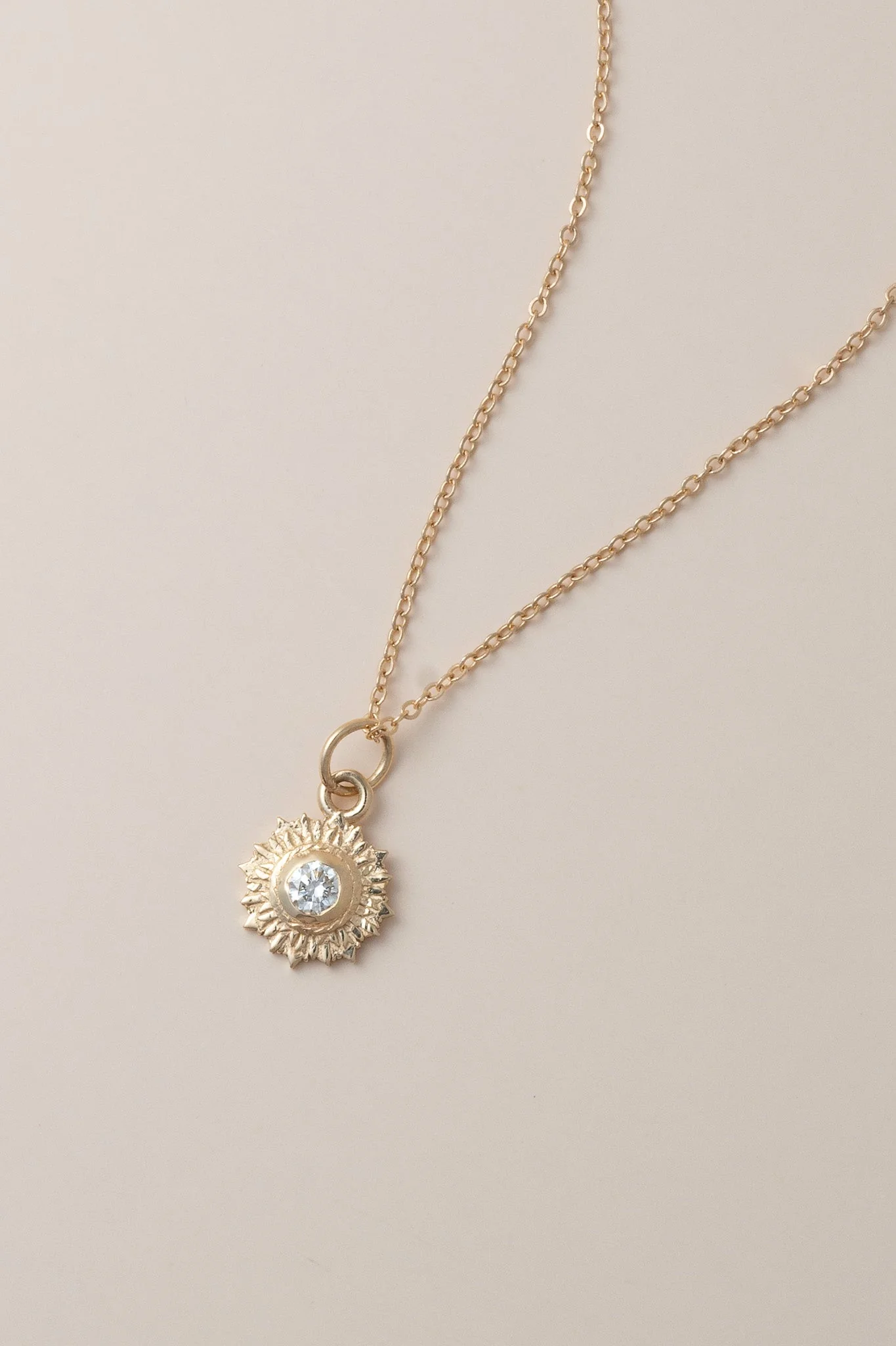 14K Diamond Starbust Necklace - Image 4