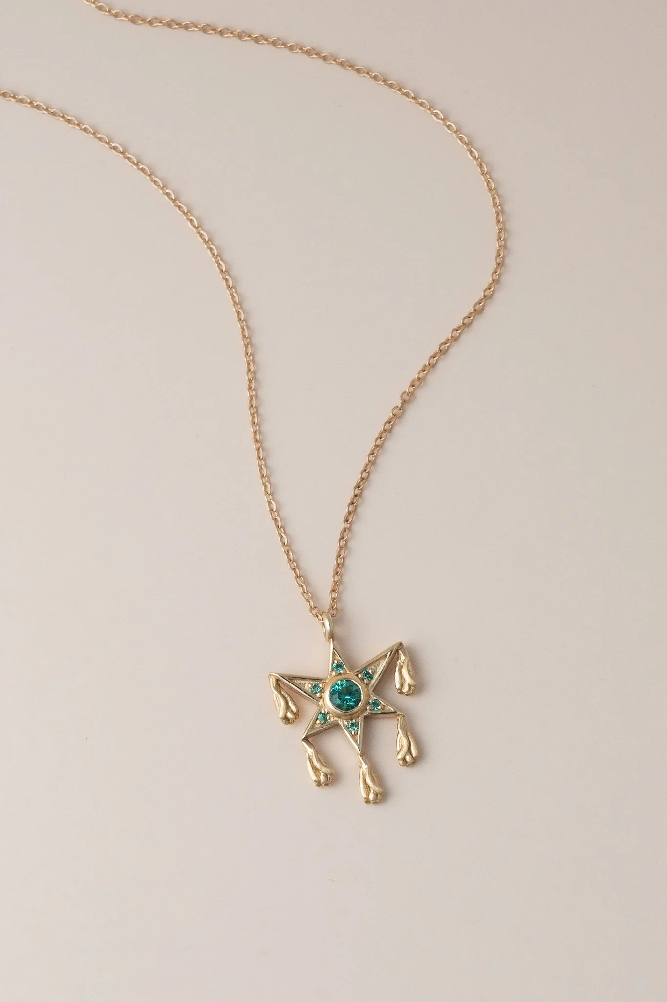 14K Emerald Piñata Necklace