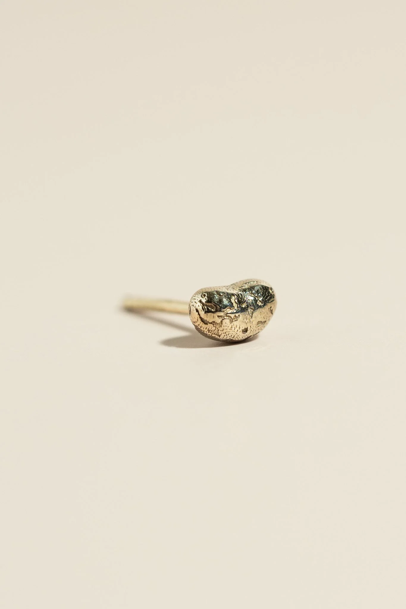 14K Gold Frijolito Mini Stud - Image 3