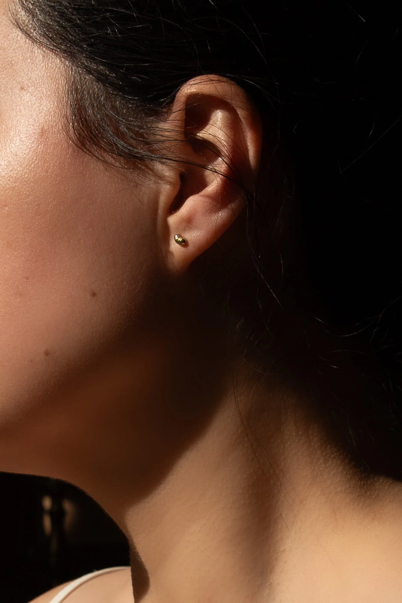 14K Gold Frijolito Mini Stud - Image 4