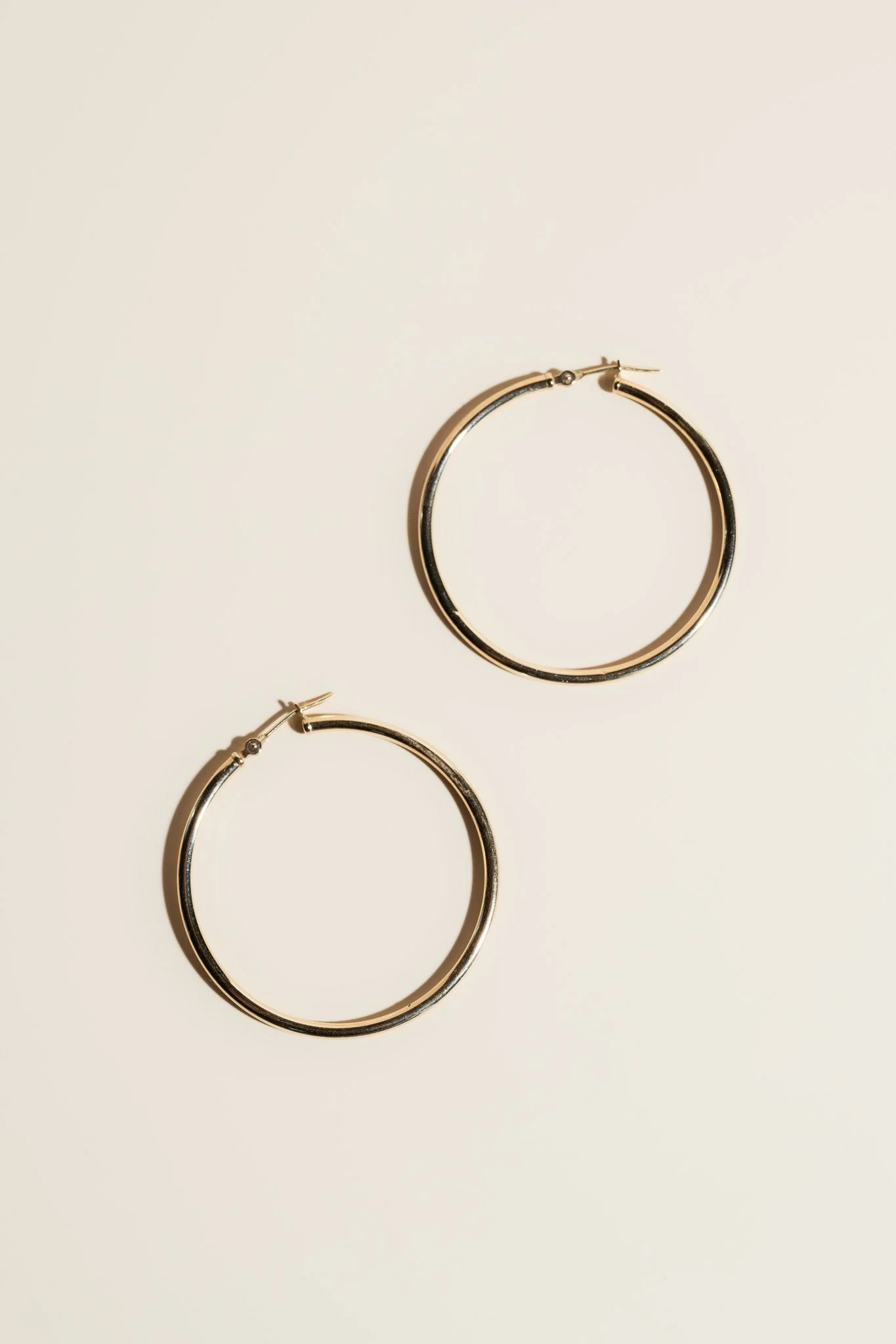 14K Gold Hoops - 40mm - Image 3