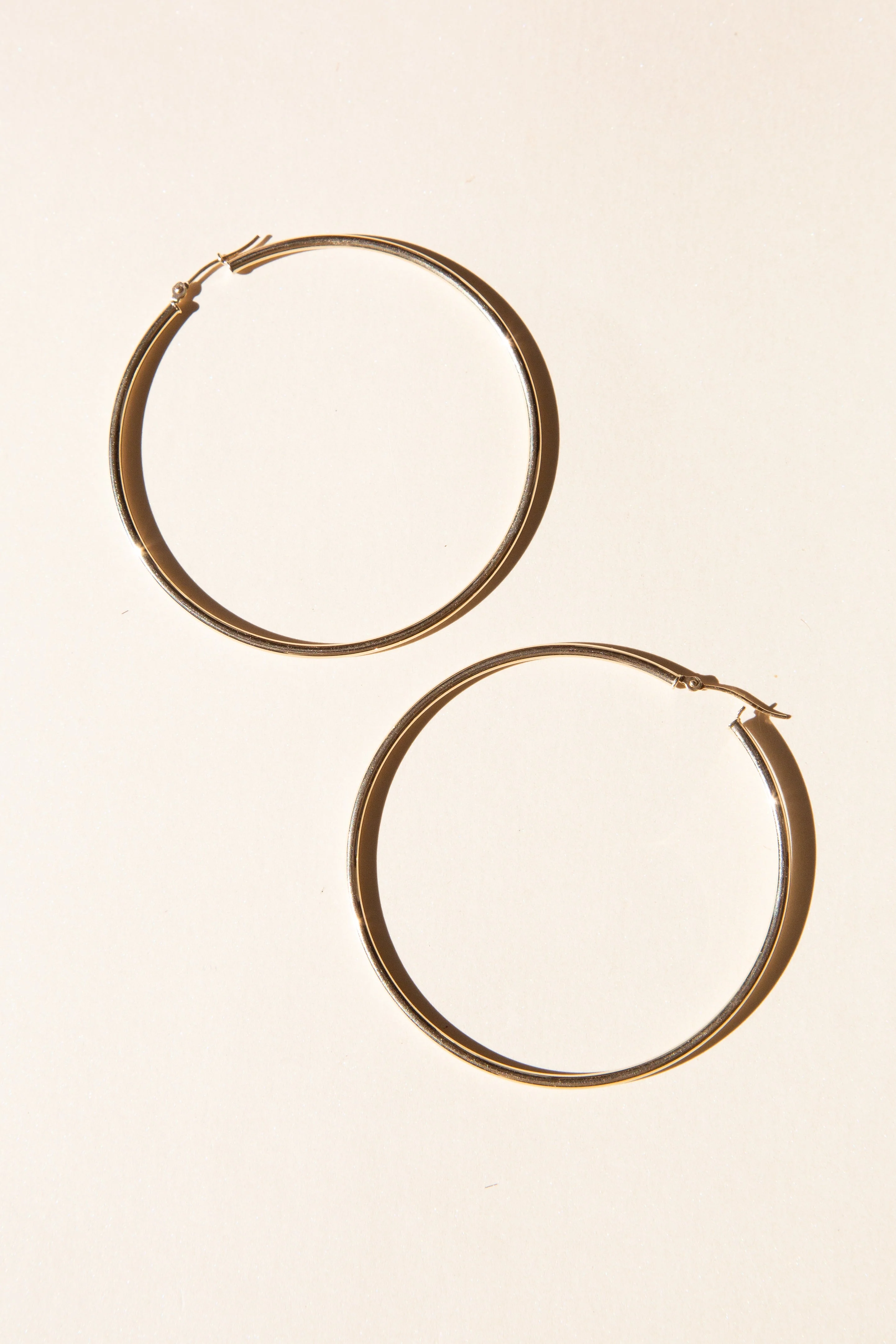 14K Gold Hoops - 60mm - Image 3