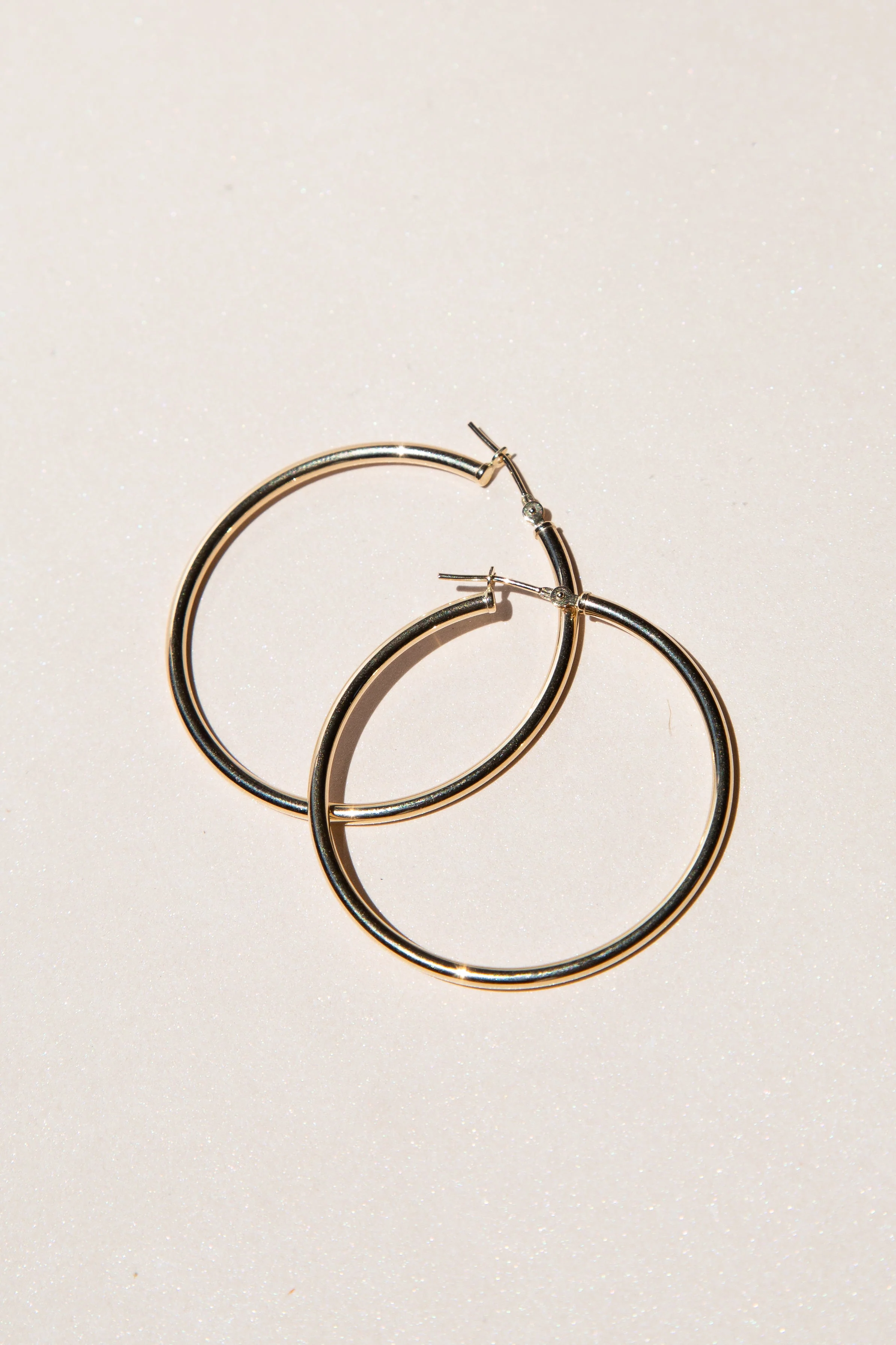 14K Gold Hoops - 40mm - Image 6