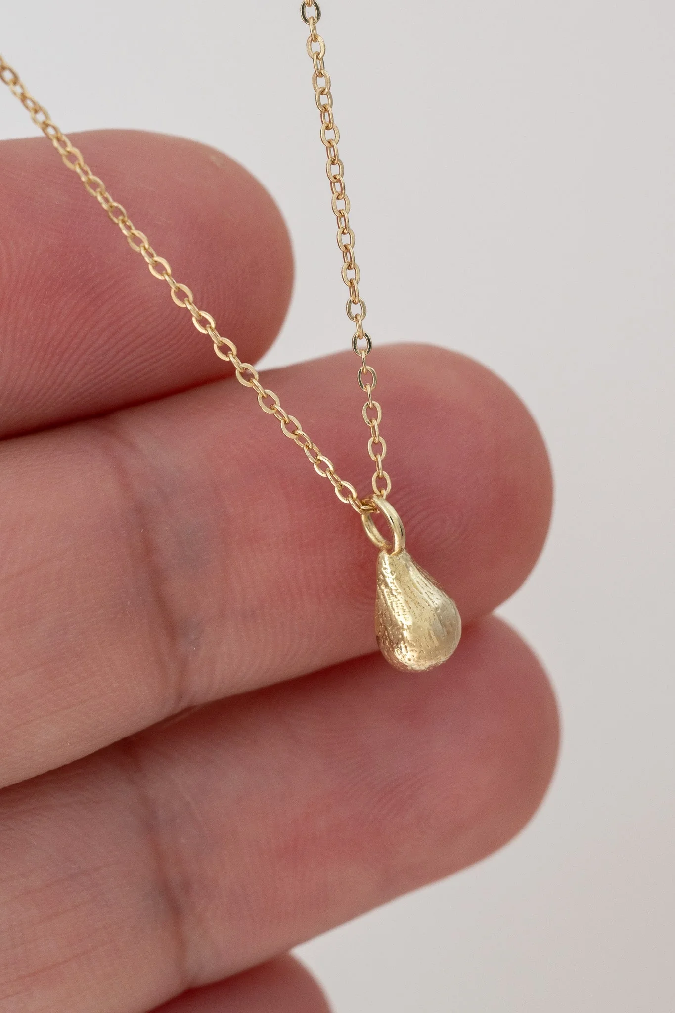 14K Mini Avocado Necklace - Image 5