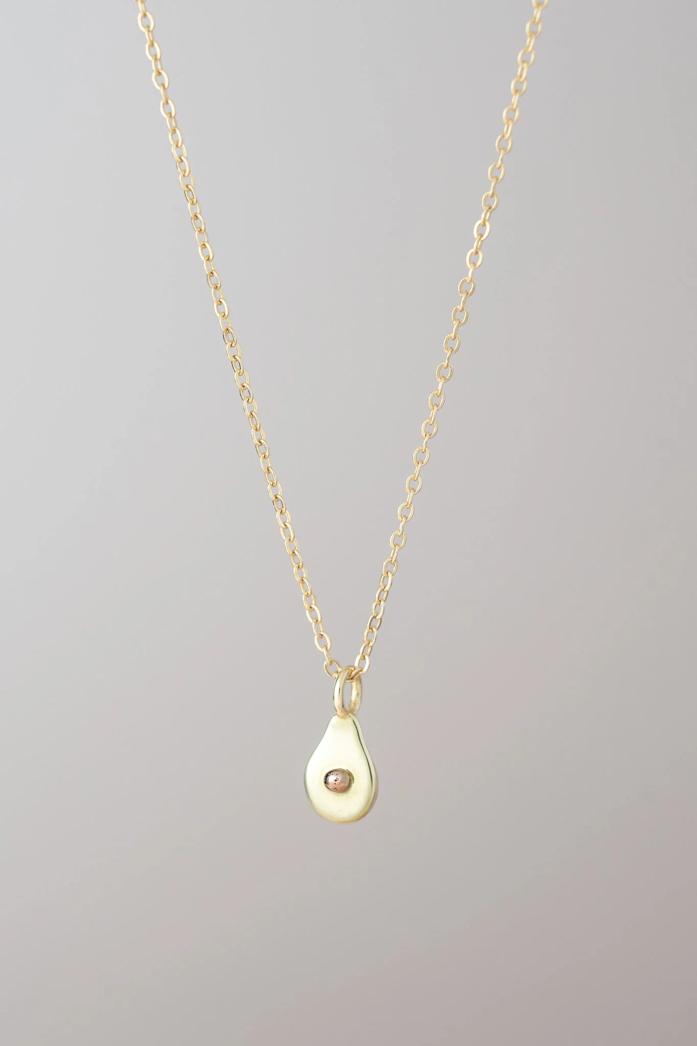 14K Mini Avocado Necklace - Image 7