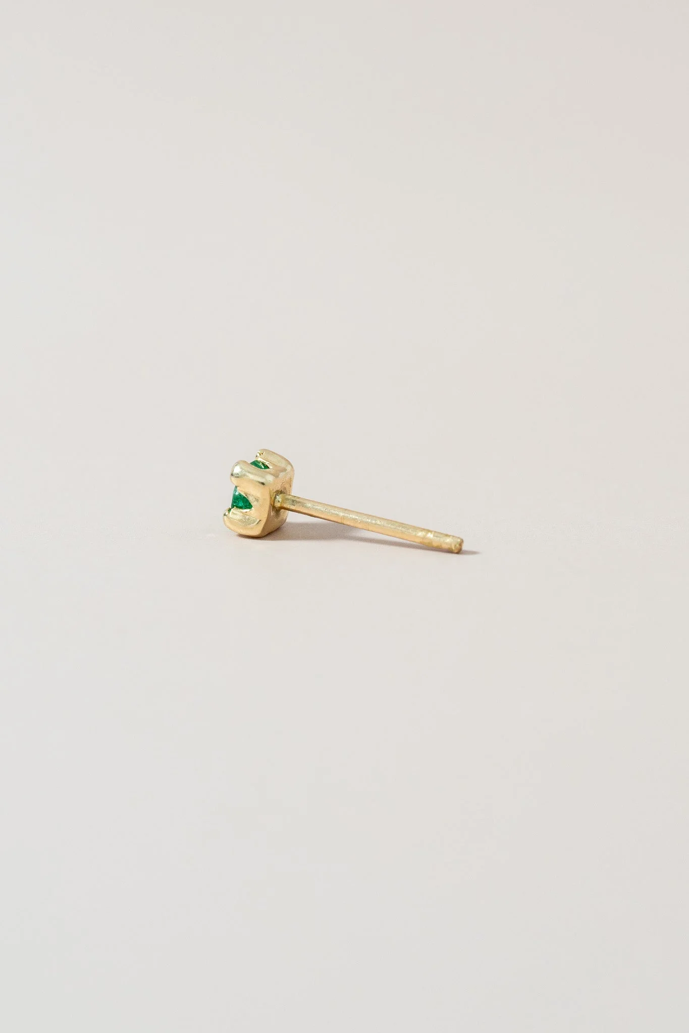 14K Mini Emerald Stud - Image 5