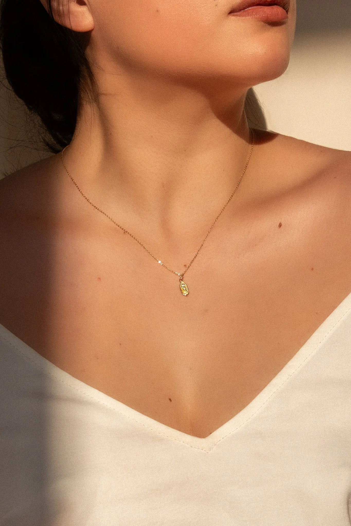 14K Mini Guadalupe Necklace - Image 2