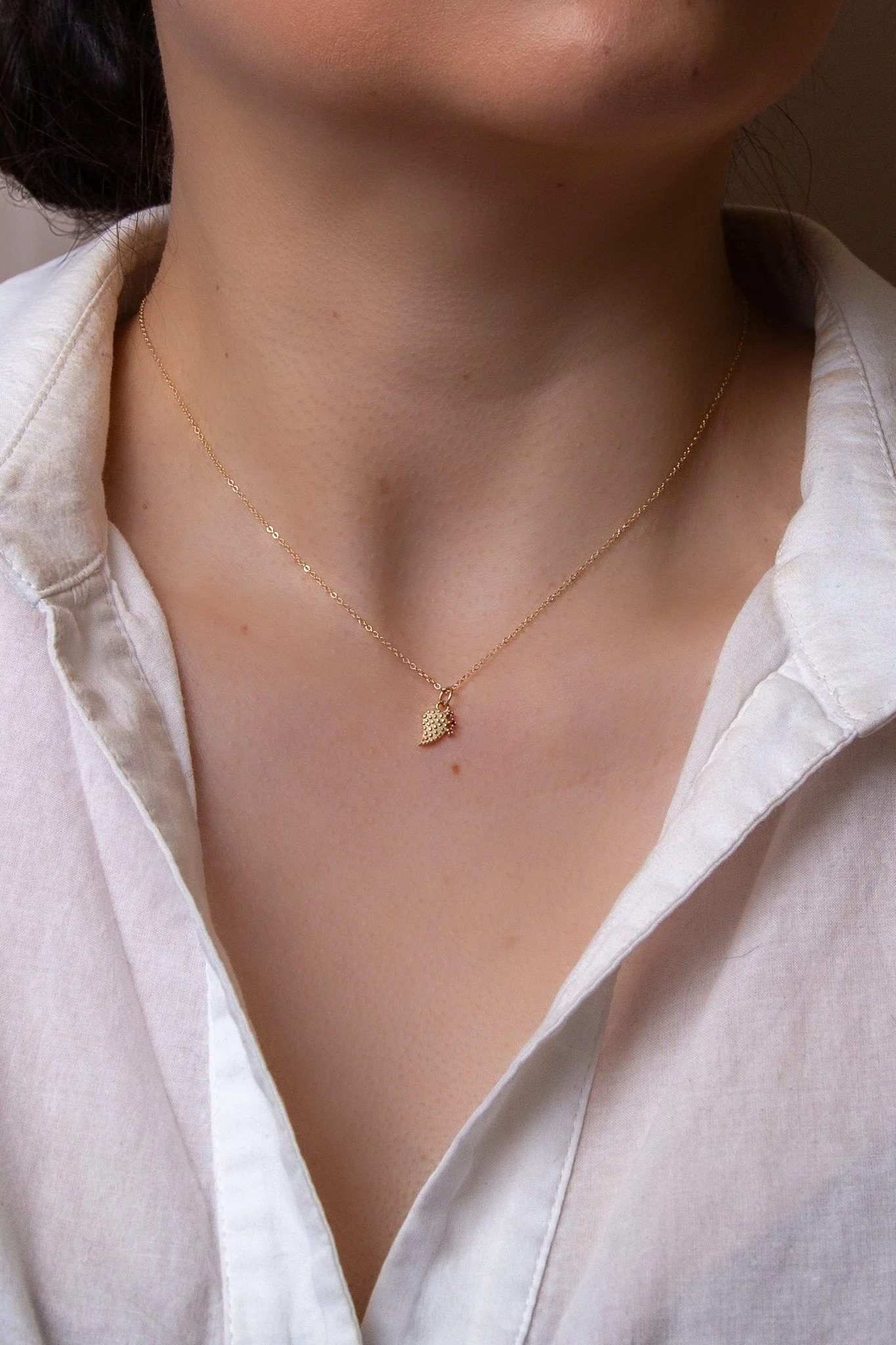14K Ruby Tunas Nopalito Necklace  - Image 7