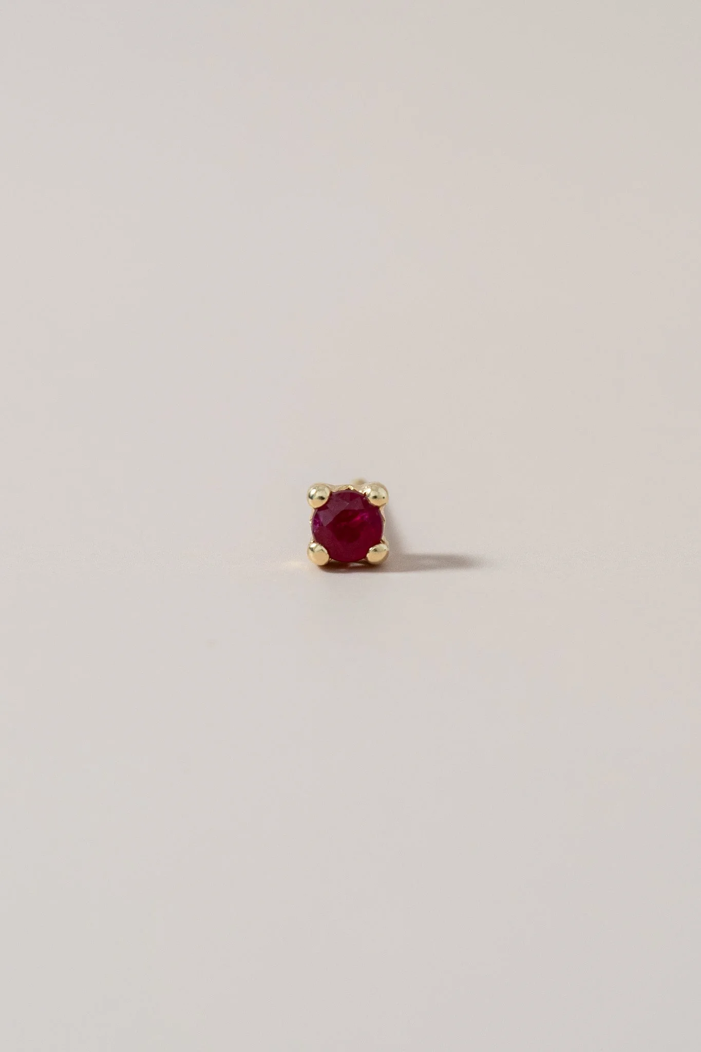 14K Mini Ruby Stud
