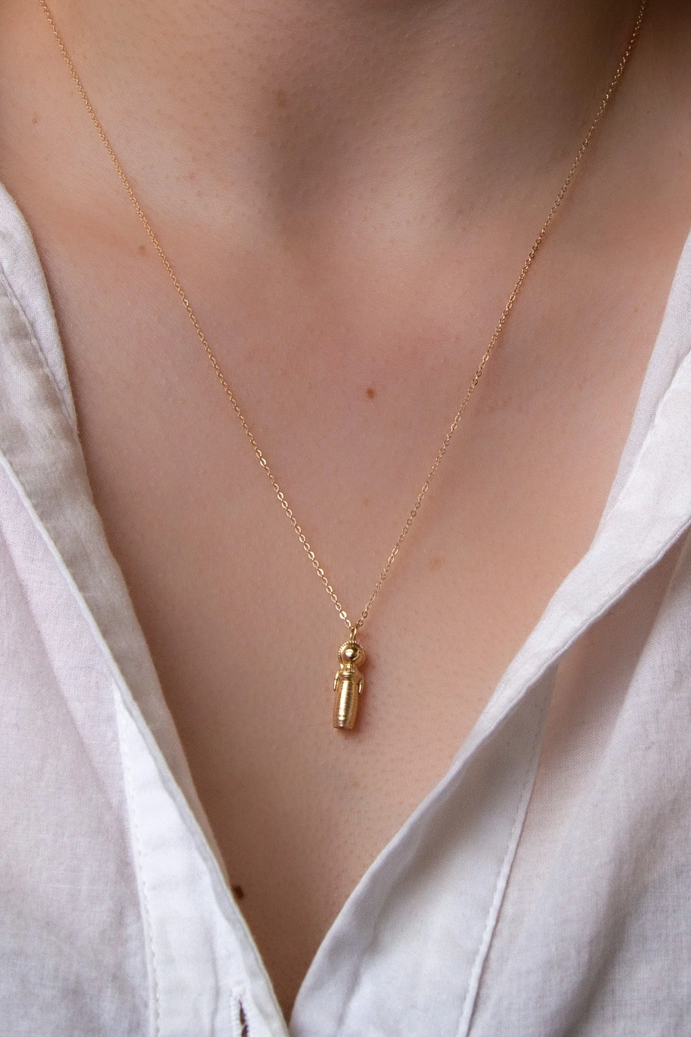 14K Quitapena Worry Doll Necklace - Image 2