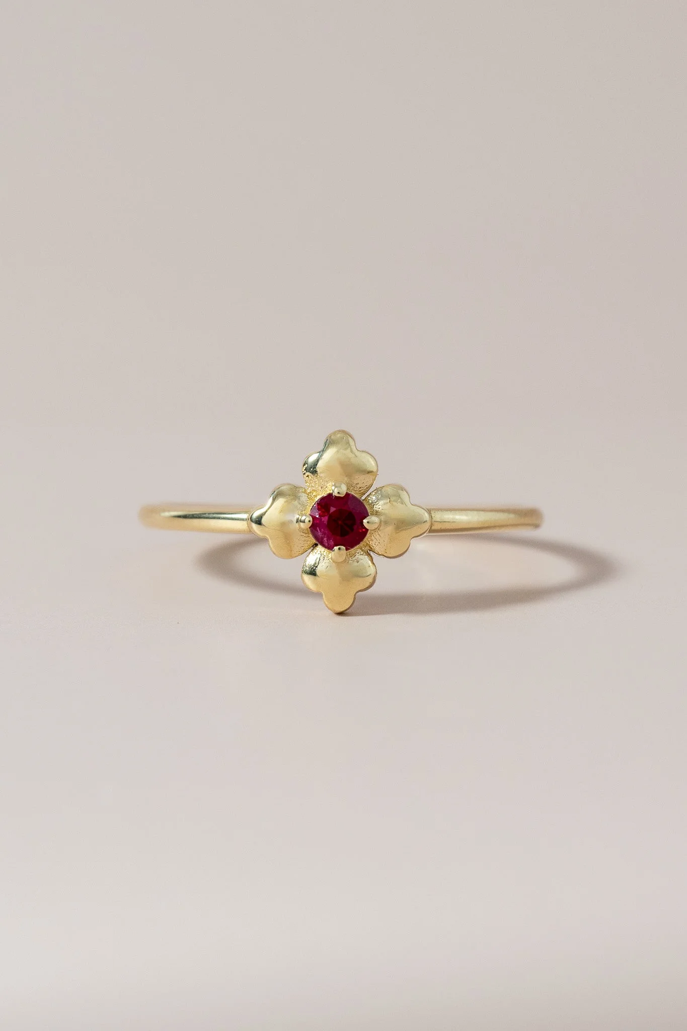 14K Ruby Clover Talavera Ring