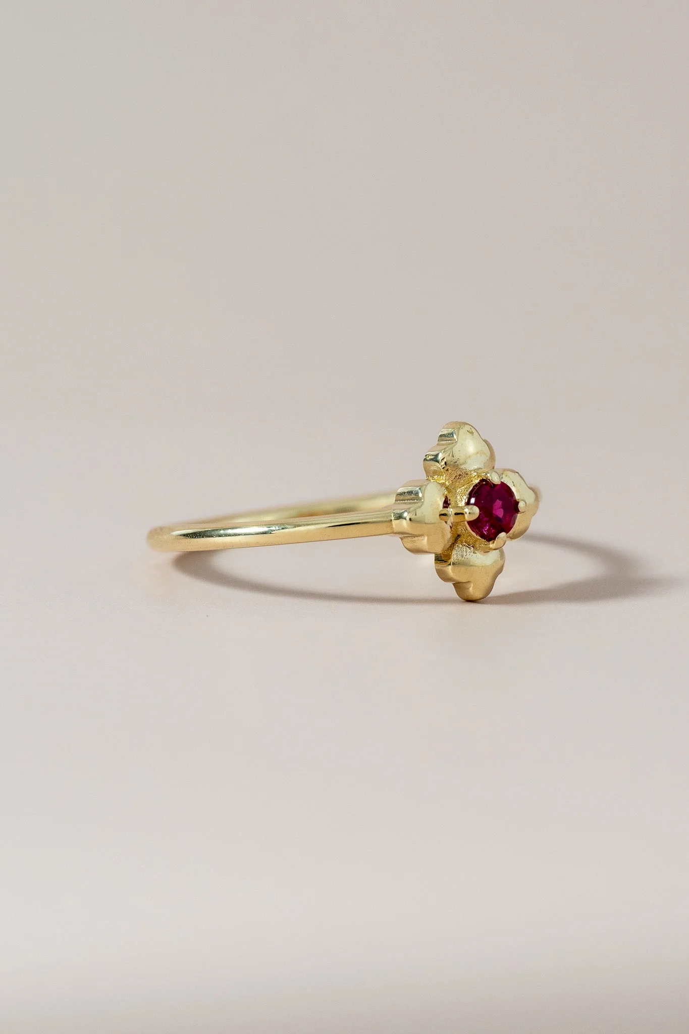 14K Ruby Clover Talavera Ring - Image 3