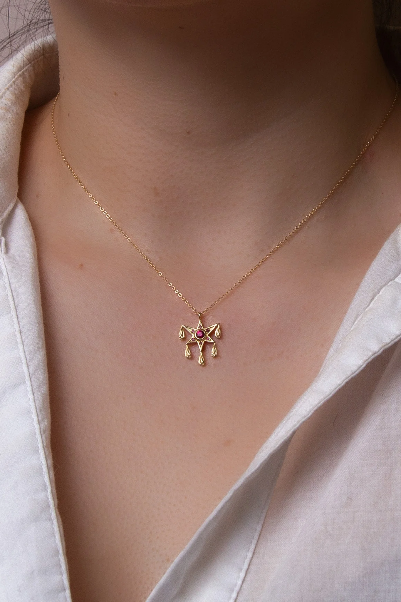 14K Ruby Piñata Necklace - Image 2