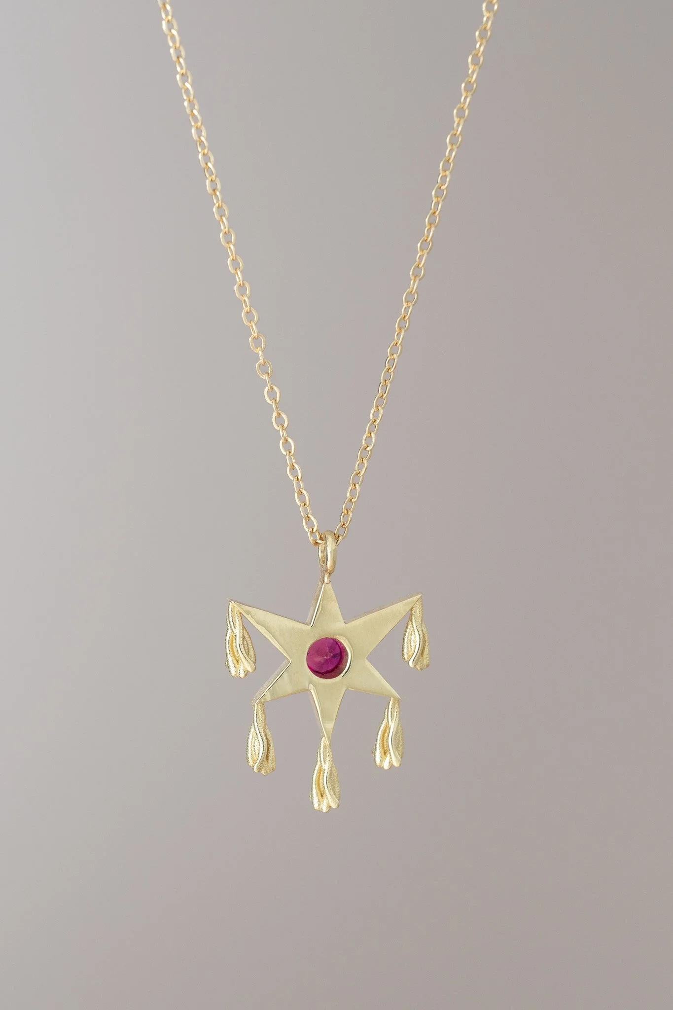 14K Ruby Piñata Necklace - Image 4