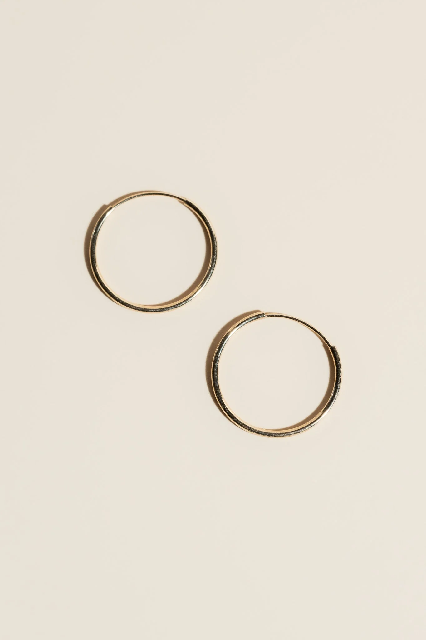 14K Gold Hoops - 16mm - Image 3