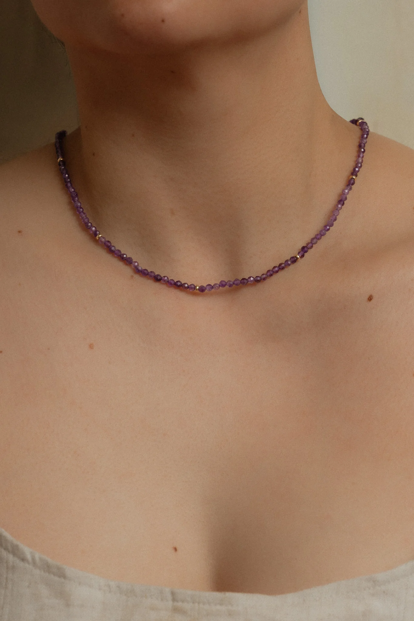 Amethyst Beaded Necklace - Image 2
