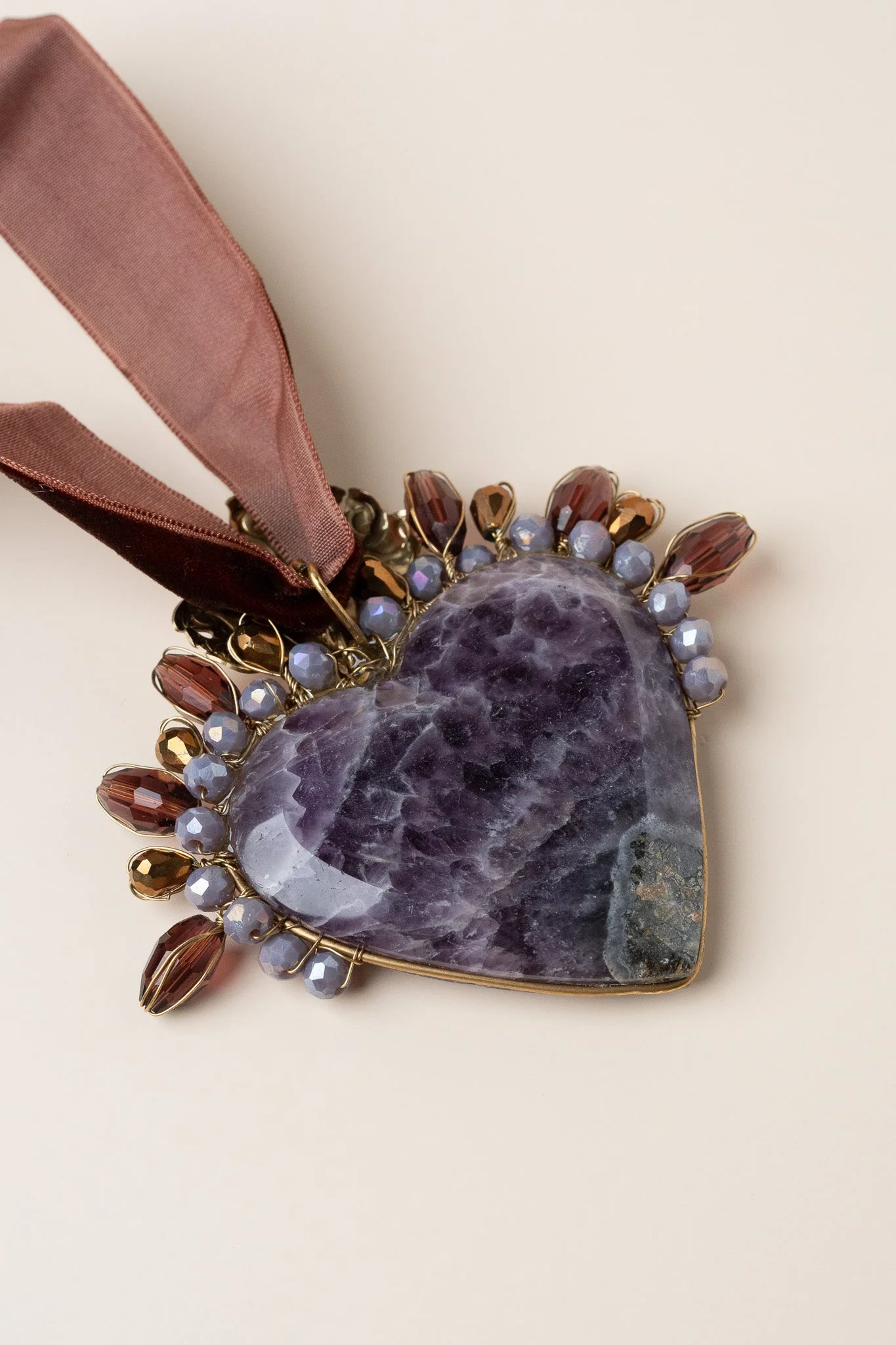 Amethyst Sacred Heart Necklace - Image 4