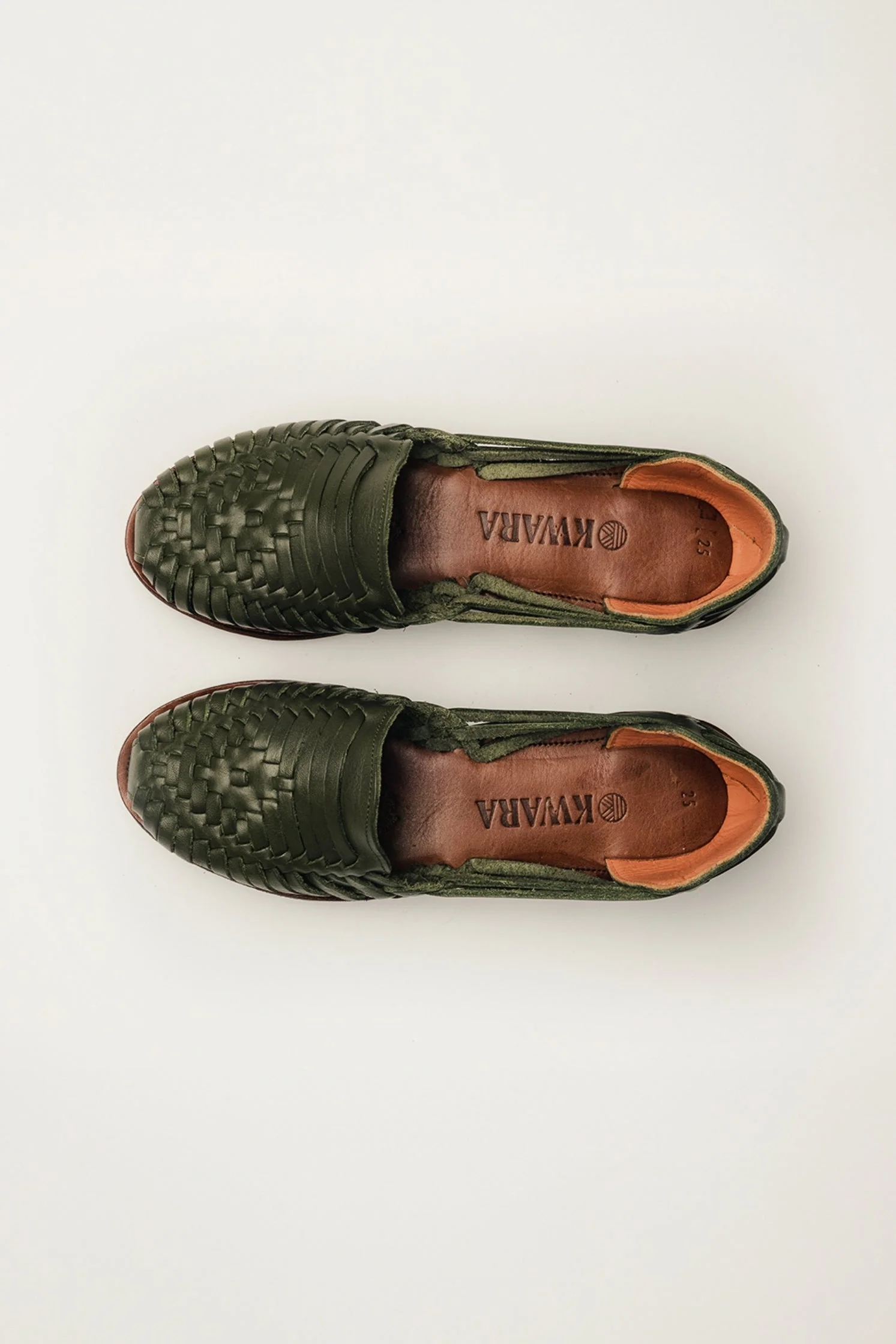 Andy Leather Huaraches - Olive - Image 6