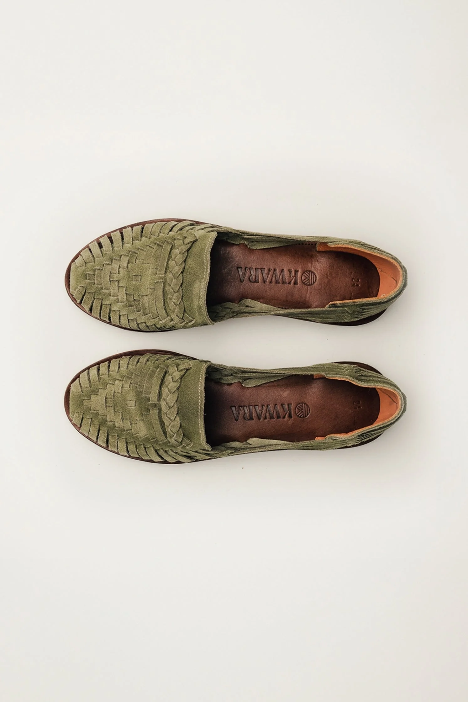 Andy Suede Huaraches - Olive - Image 3