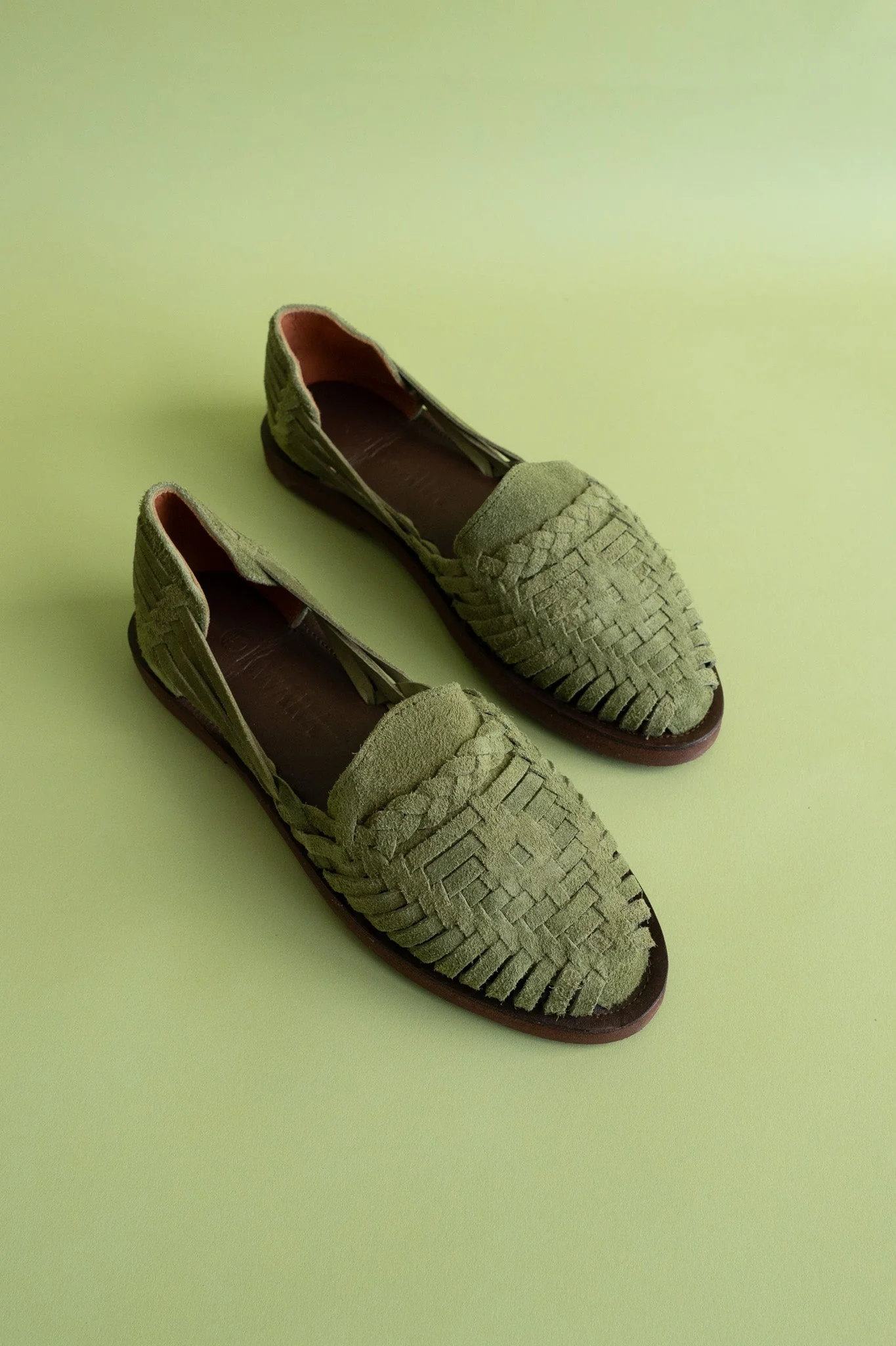 Andy Suede Huaraches - Olive - Image 7