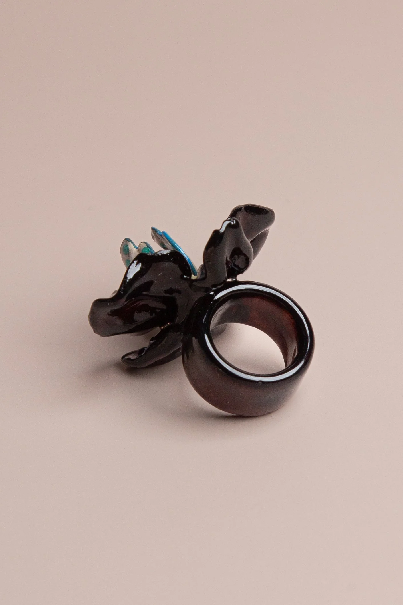 Black Orchid Medium Ring - Image 3
