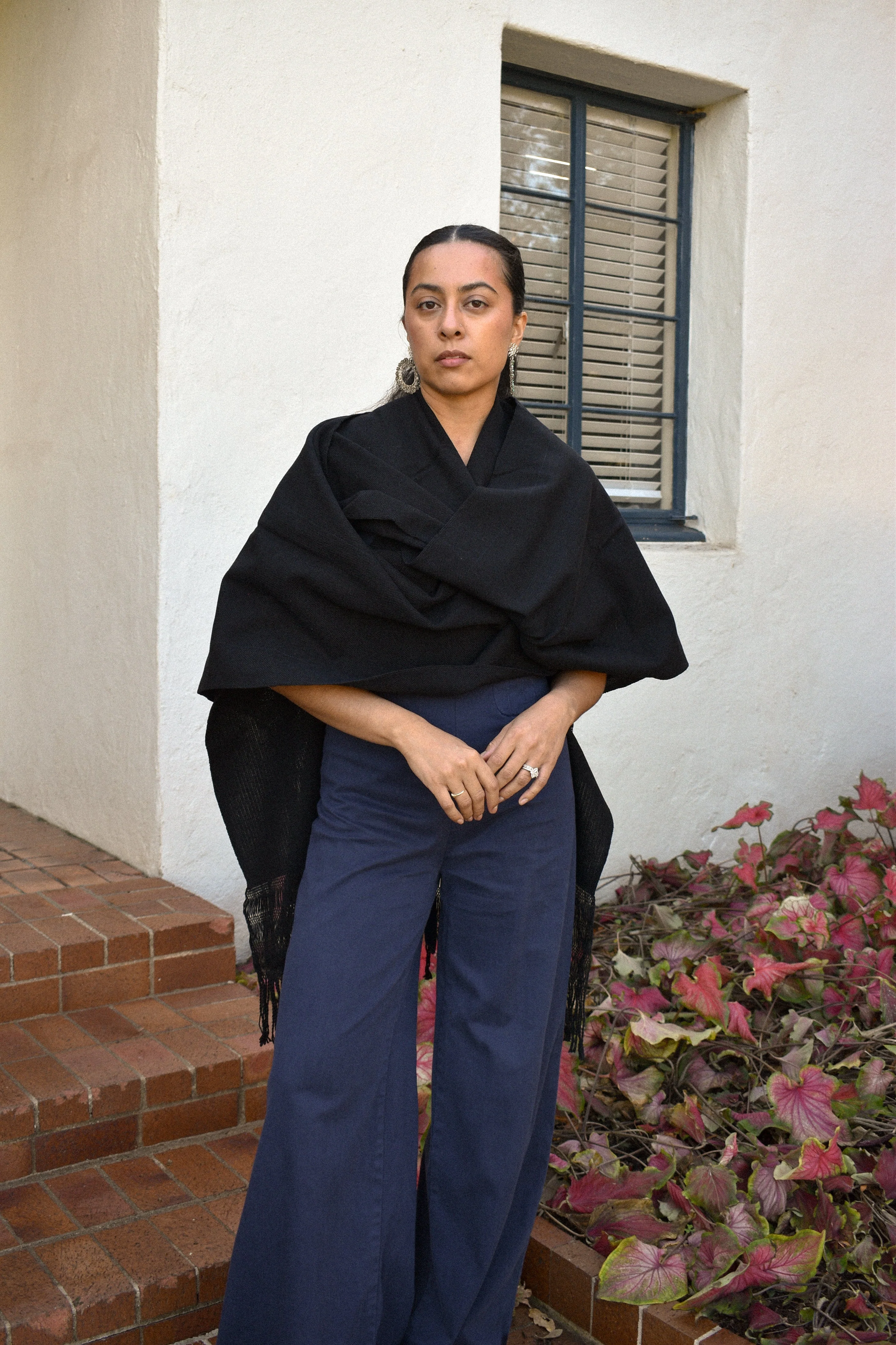 Black Rebozo Shawl