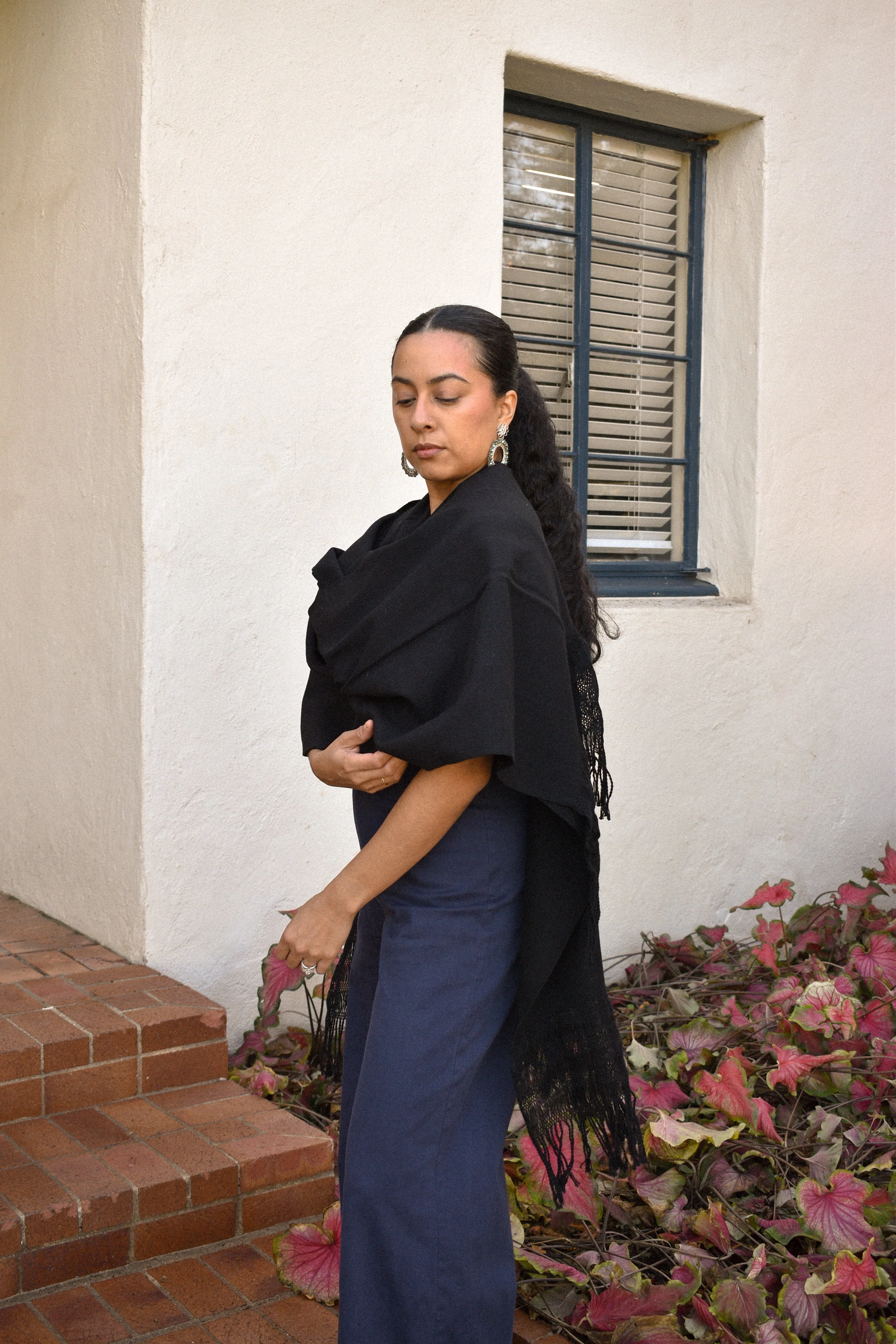 Black Rebozo Shawl - Image 3