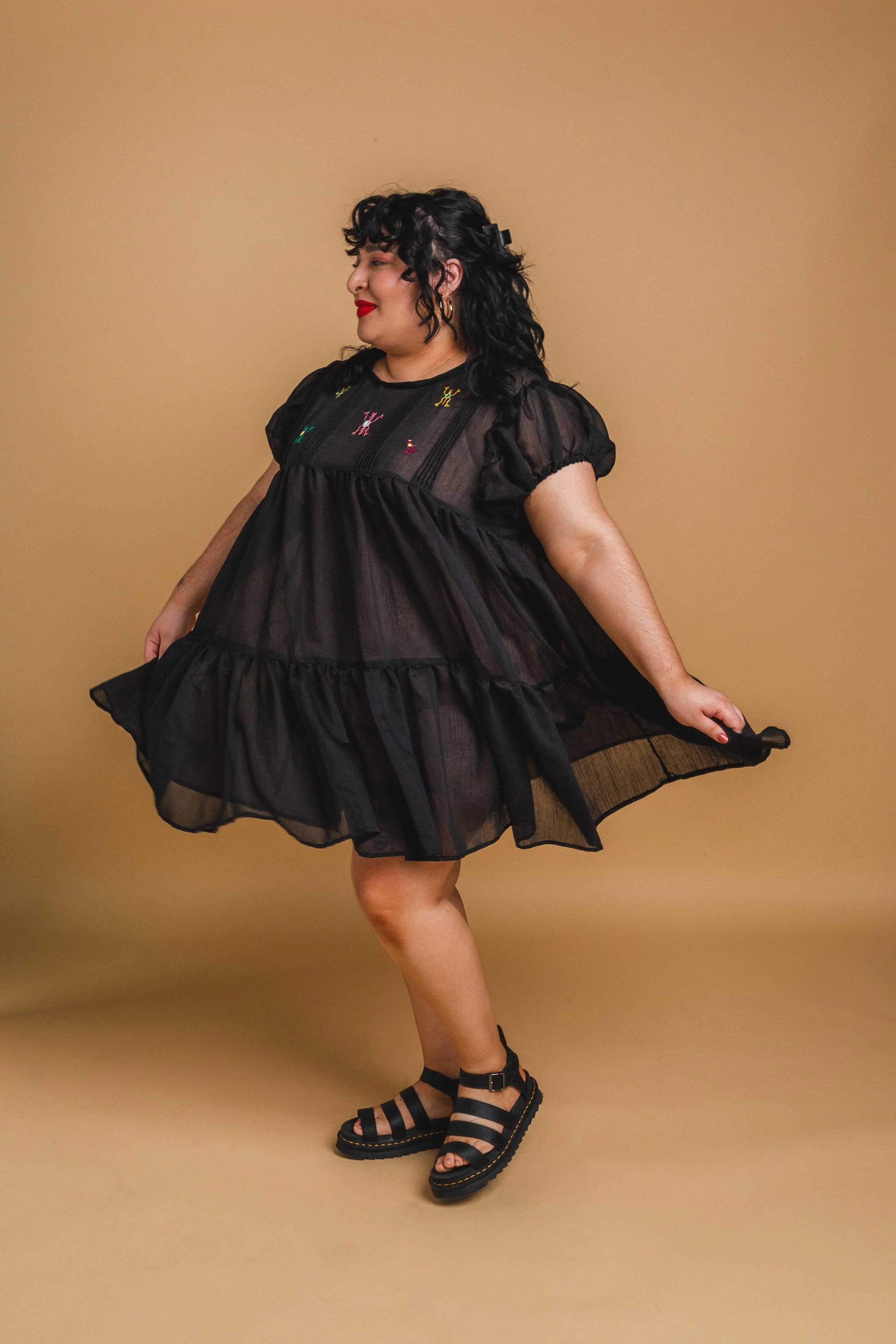 Cadena Mini Dress - Black - Image 2