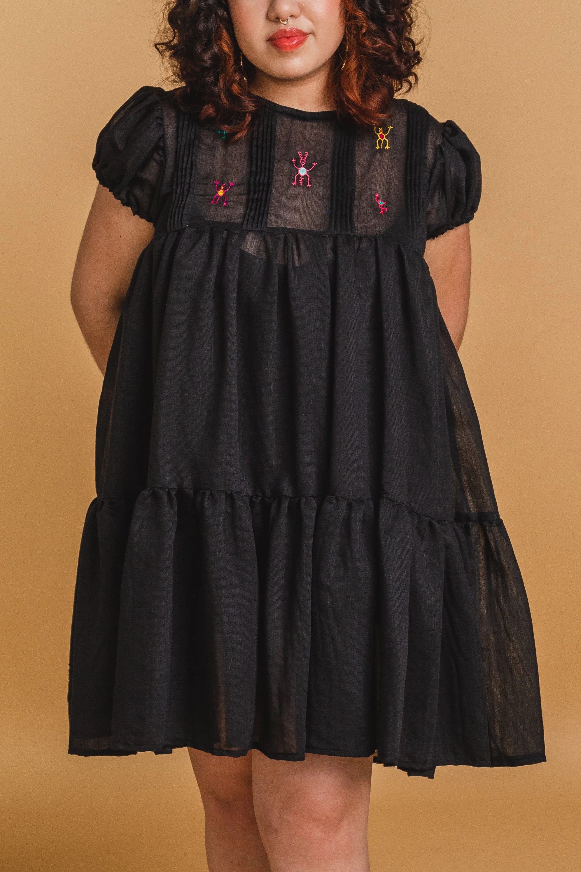 Cadena Mini Dress - Black - Image 4