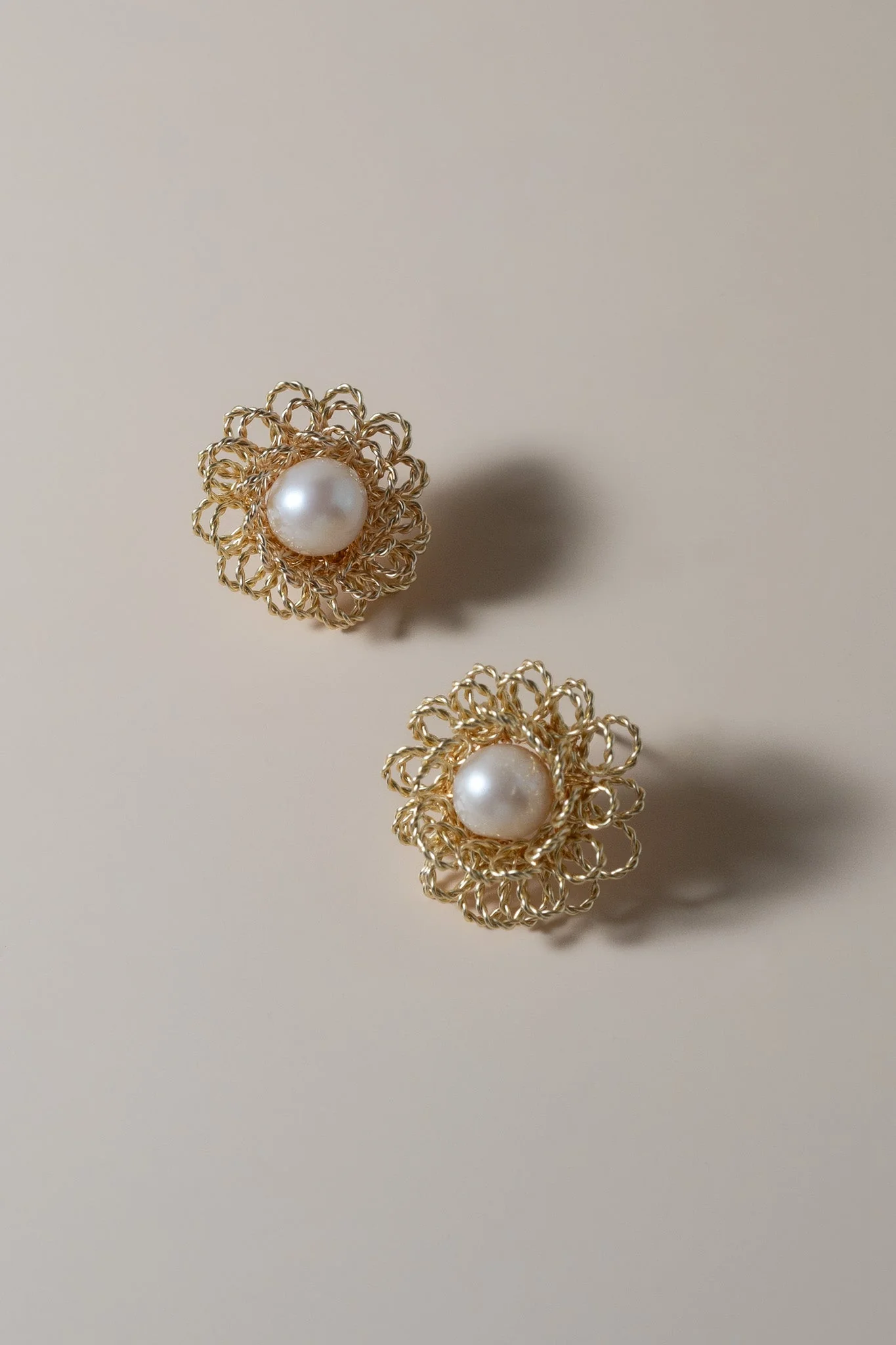 Camellia Pearl Drop Earrings - Image 6