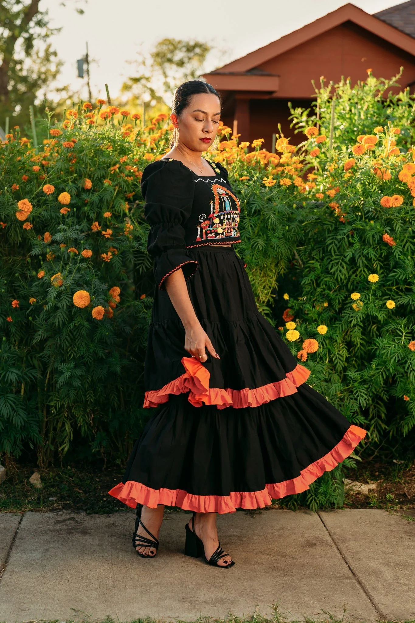 Cempasúchil Skirt - Black - Image 2