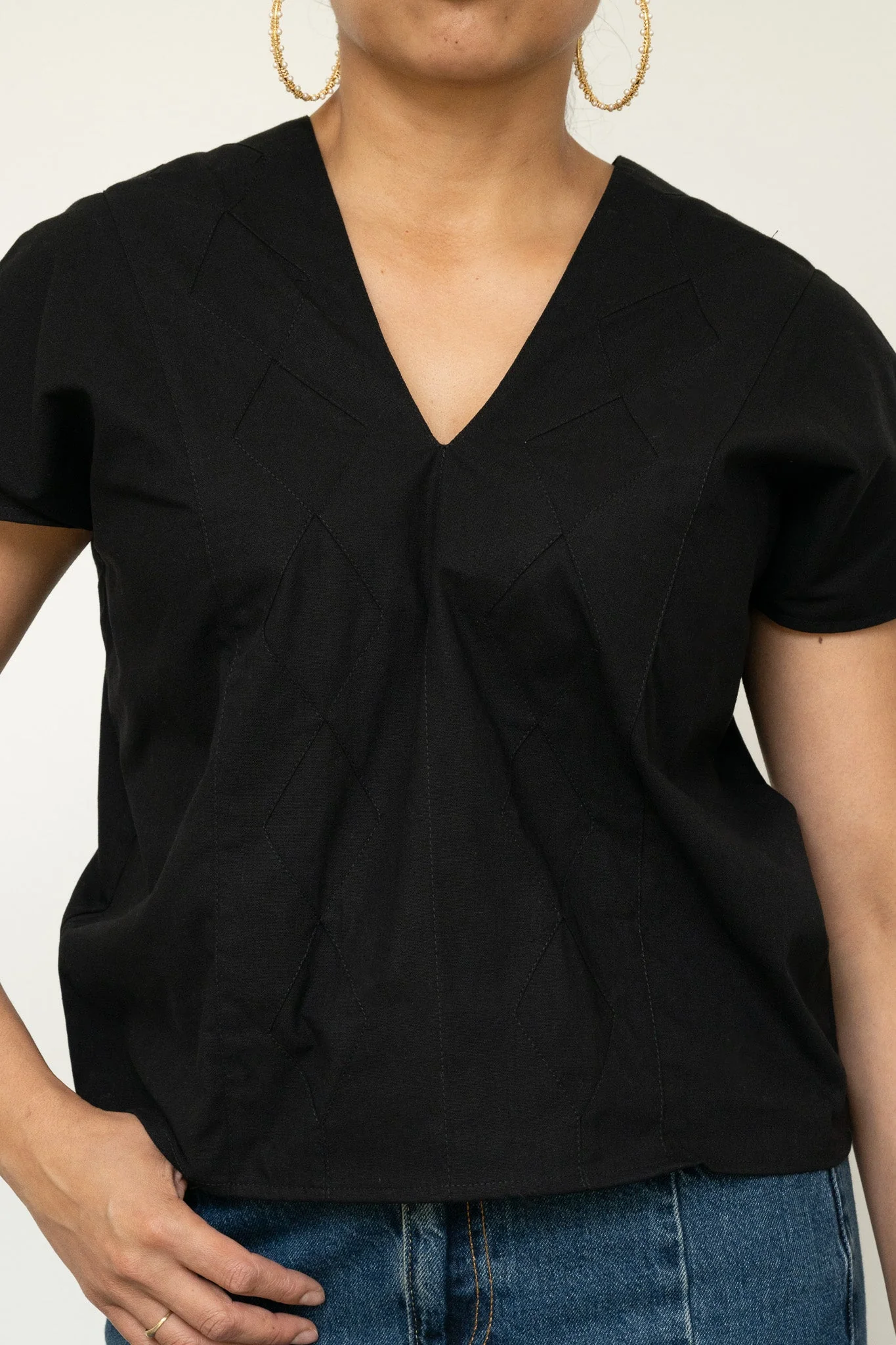 Crop Huipil Betaza - Black - Image 3