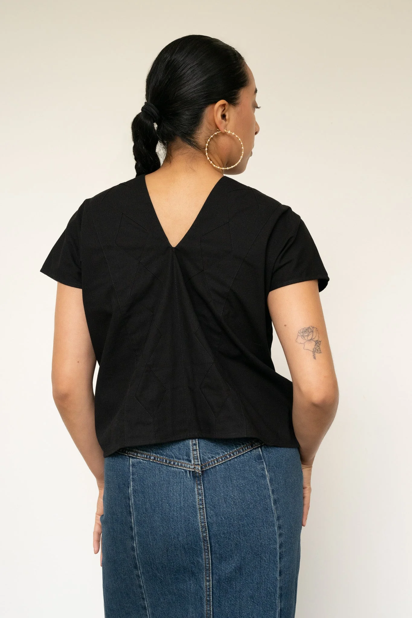 Crop Huipil Betaza - Black - Image 4