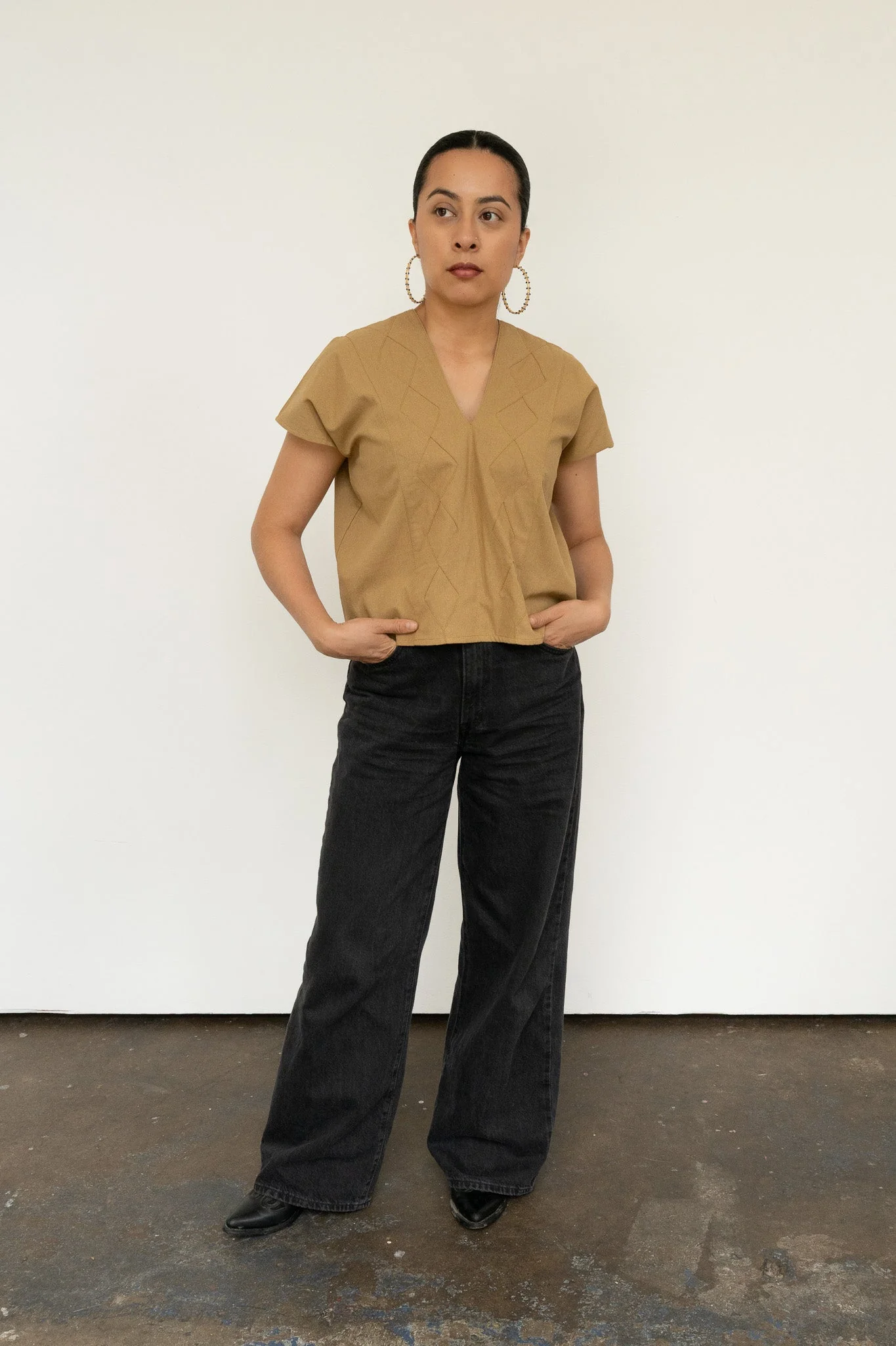 Crop Huipil Betaza - Brown - Image 2