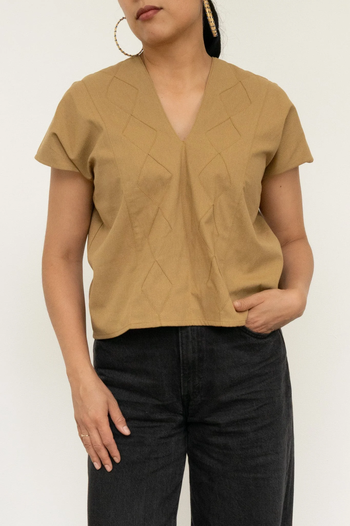 Crop Huipil Betaza - Brown - Image 3