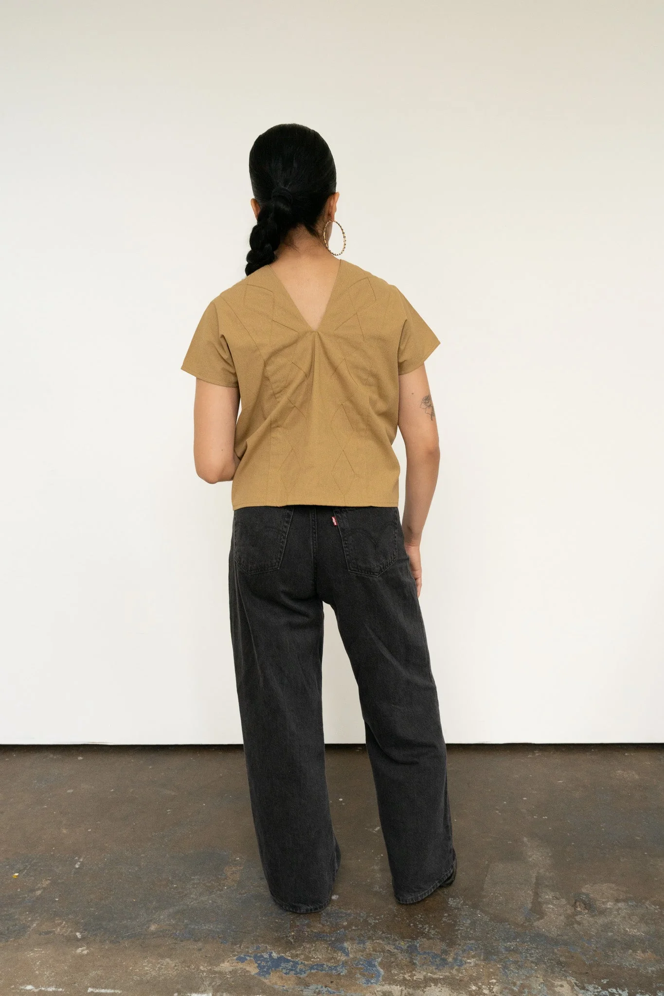 Crop Huipil Betaza - Brown - Image 4