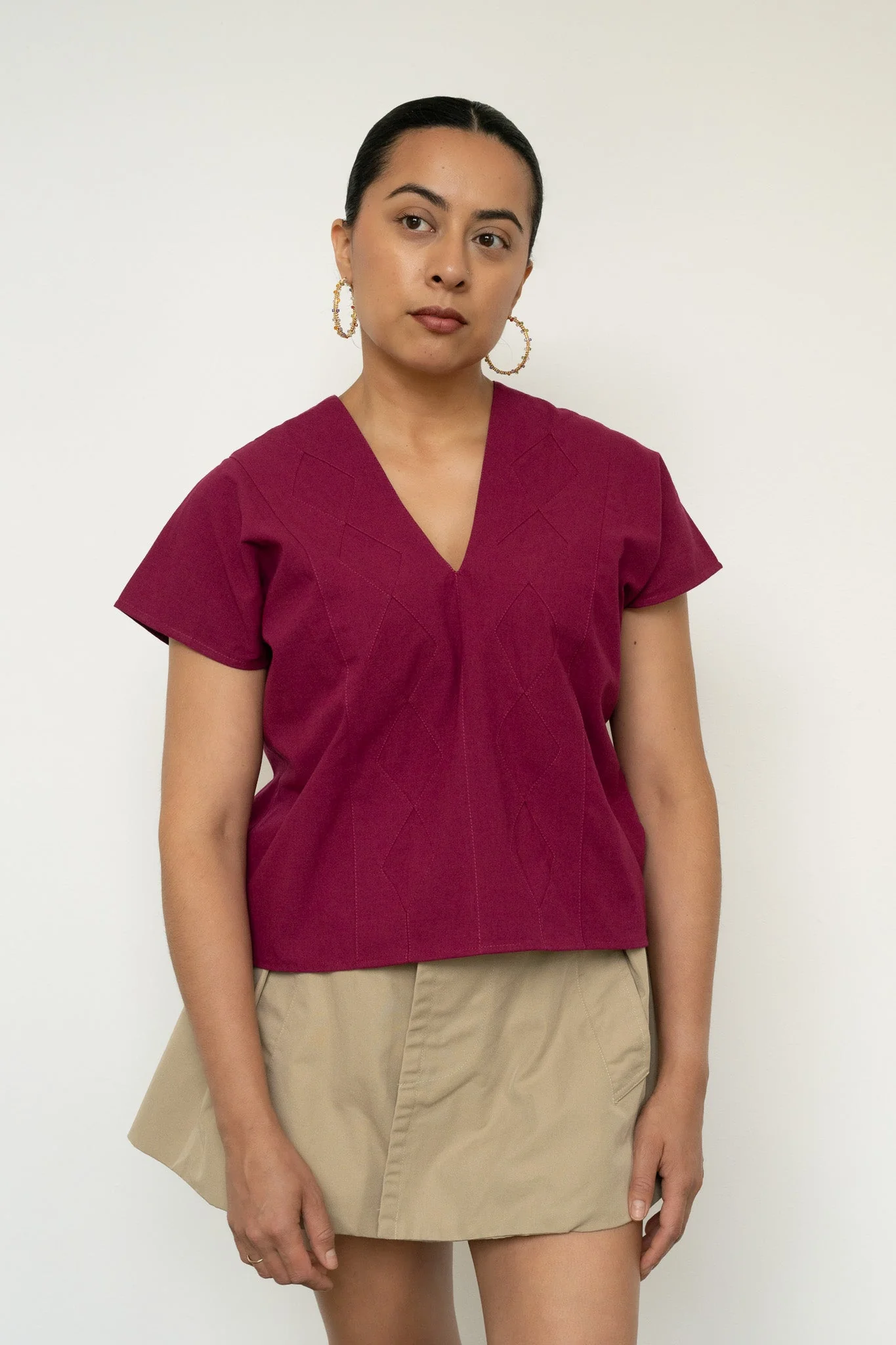 Crop Huipil Betaza - Fuchsia