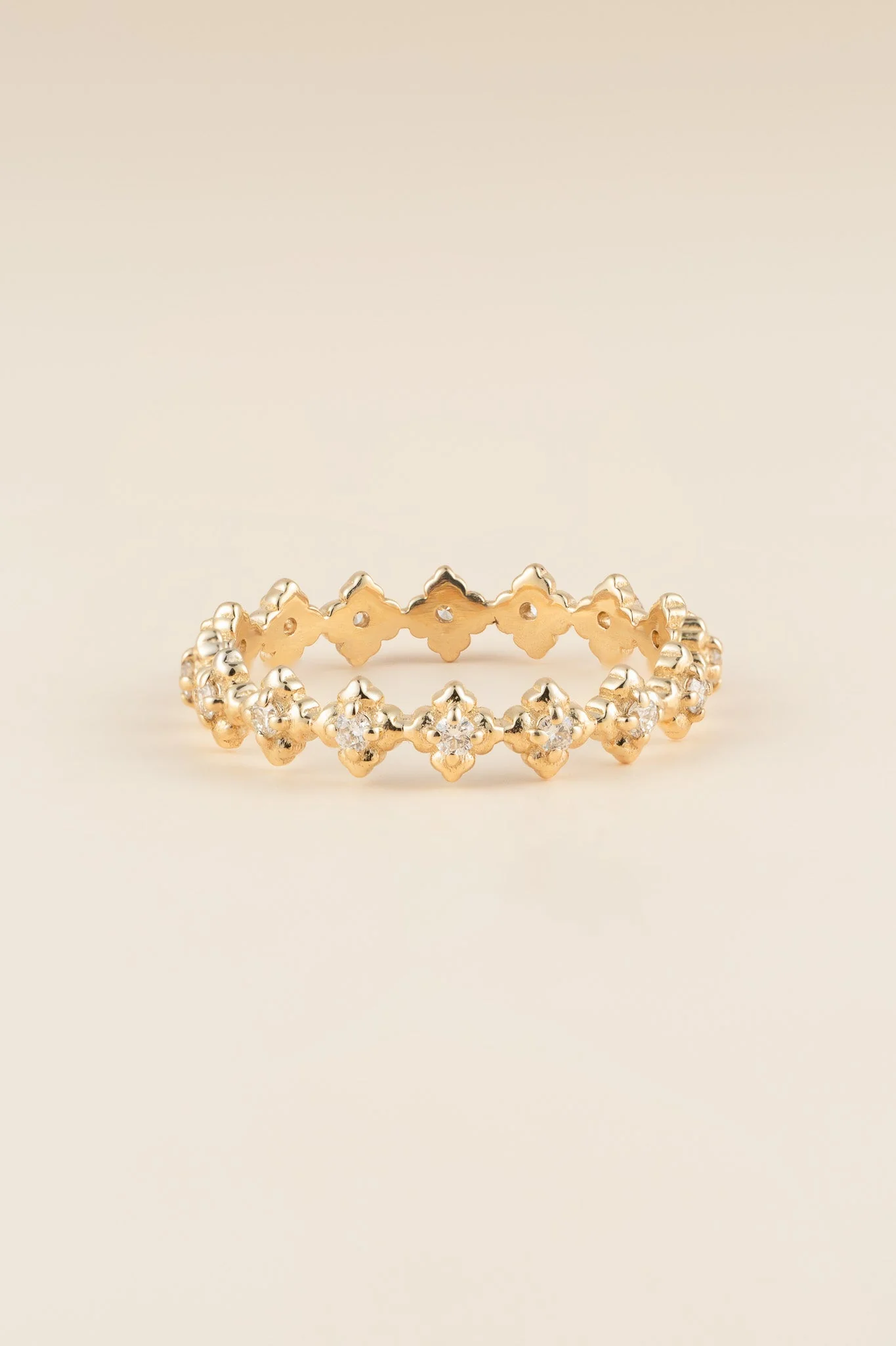 Diamond Eternity Mini Clover Talavera Band