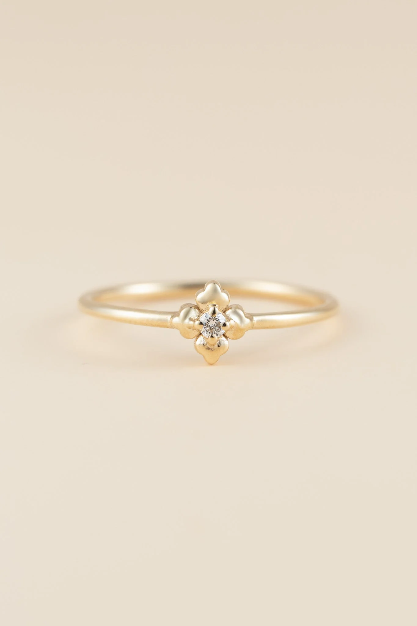 Diamond Mini Clover Talavera Ring