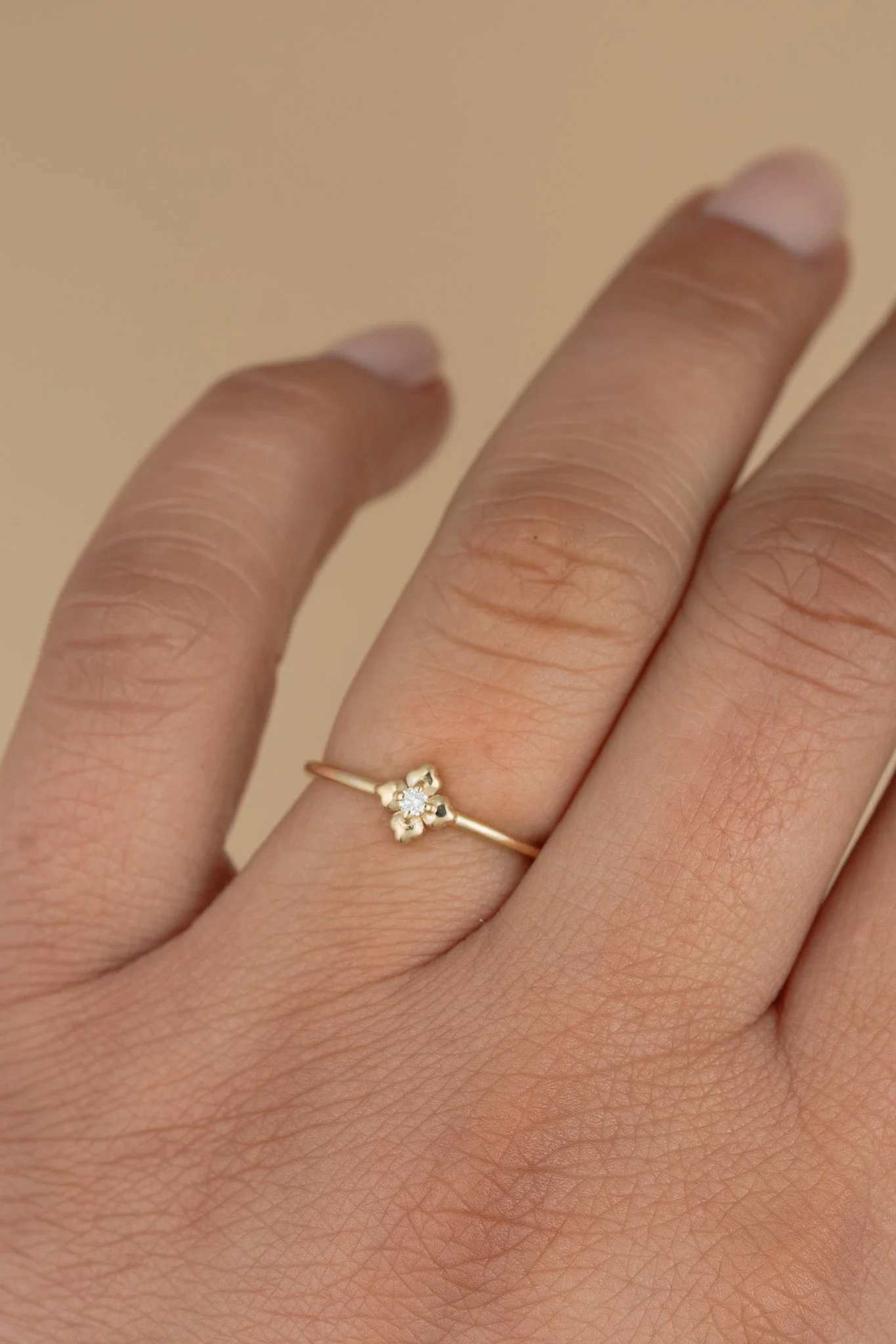 Diamond Mini Clover Talavera Ring - Image 2