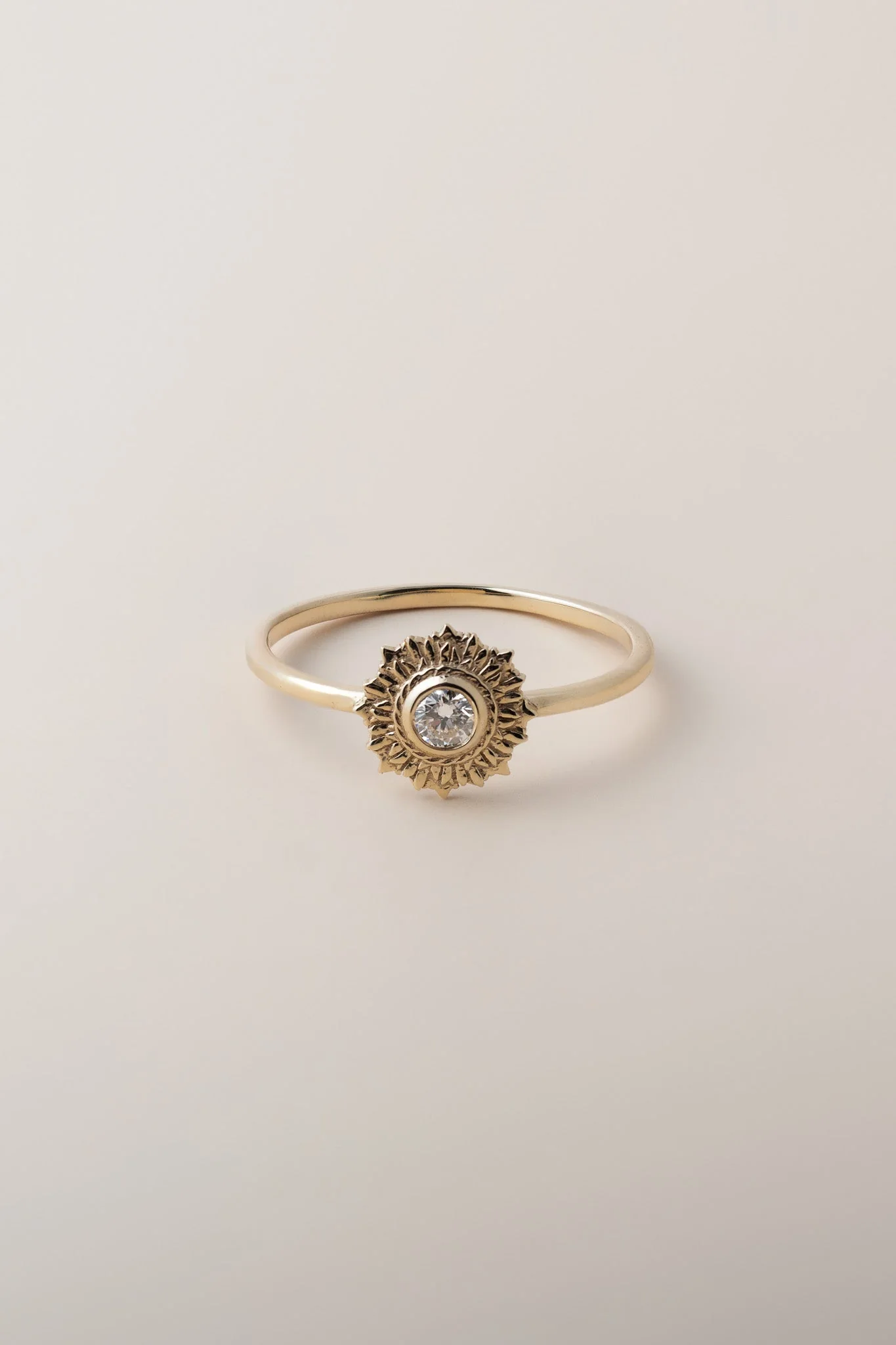 Diamond Starburst 14K Ring