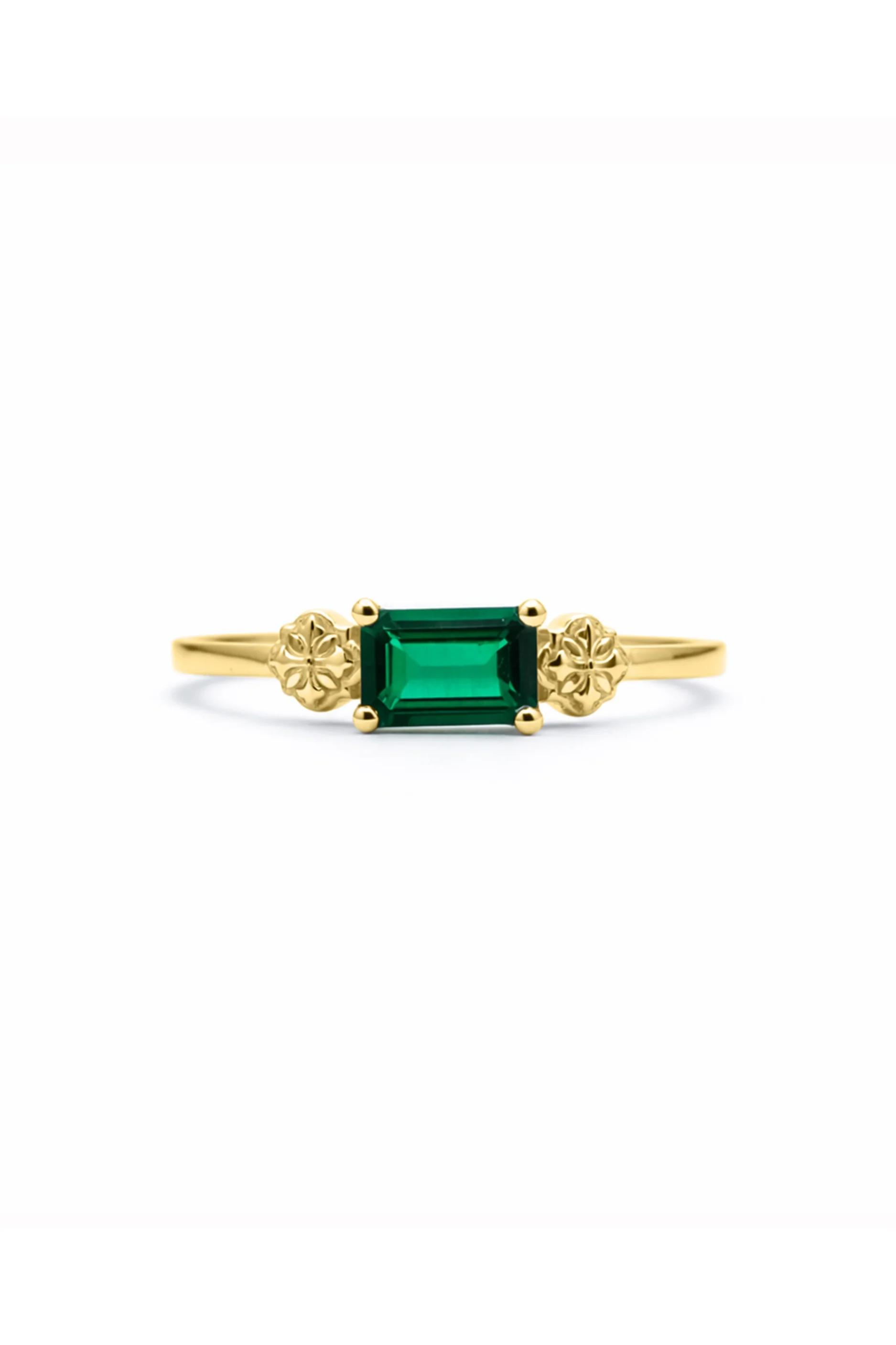 Emerald Cut Emerald Mini Talavera Ring