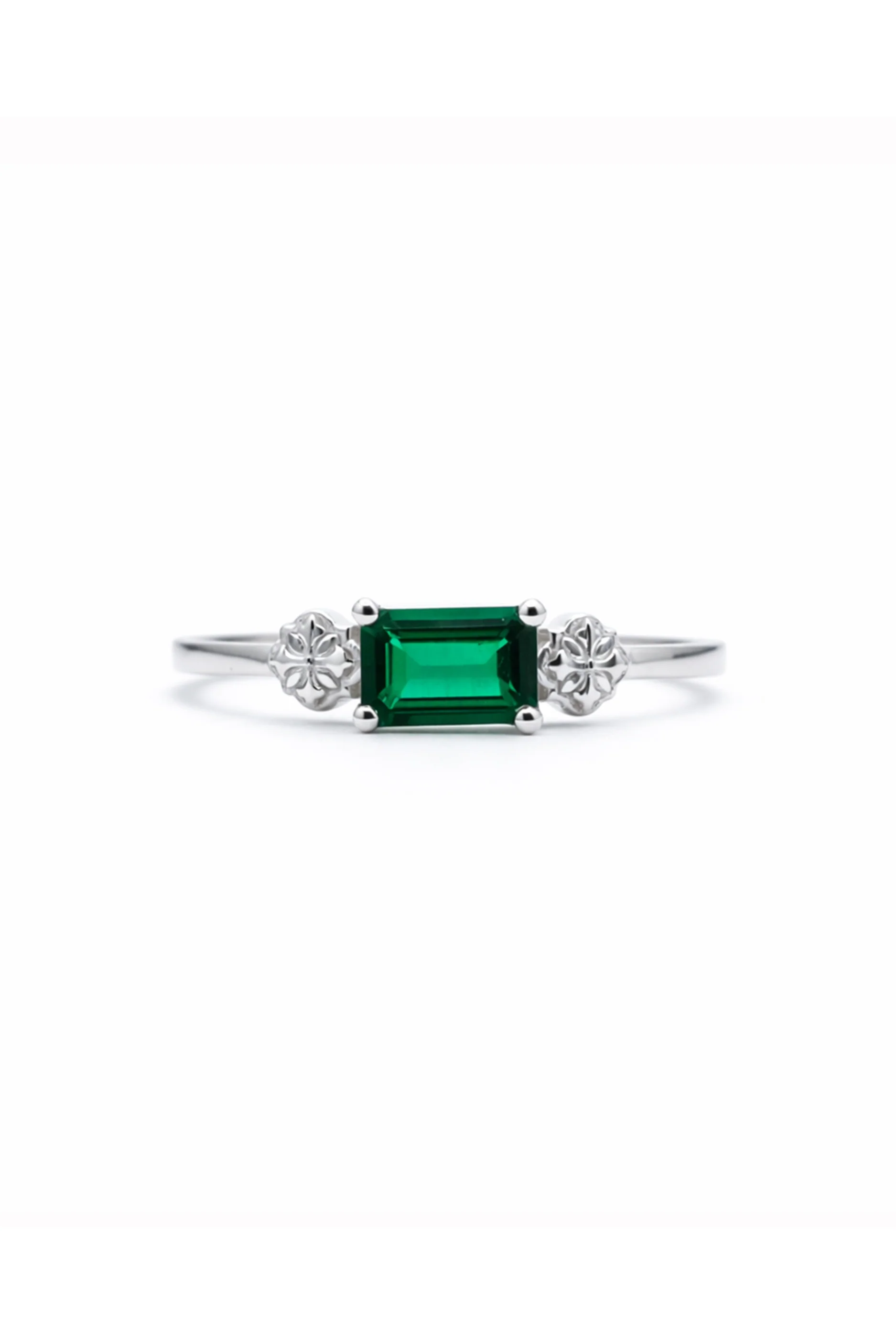 Emerald Cut Emerald Mini Talavera Ring - Image 2