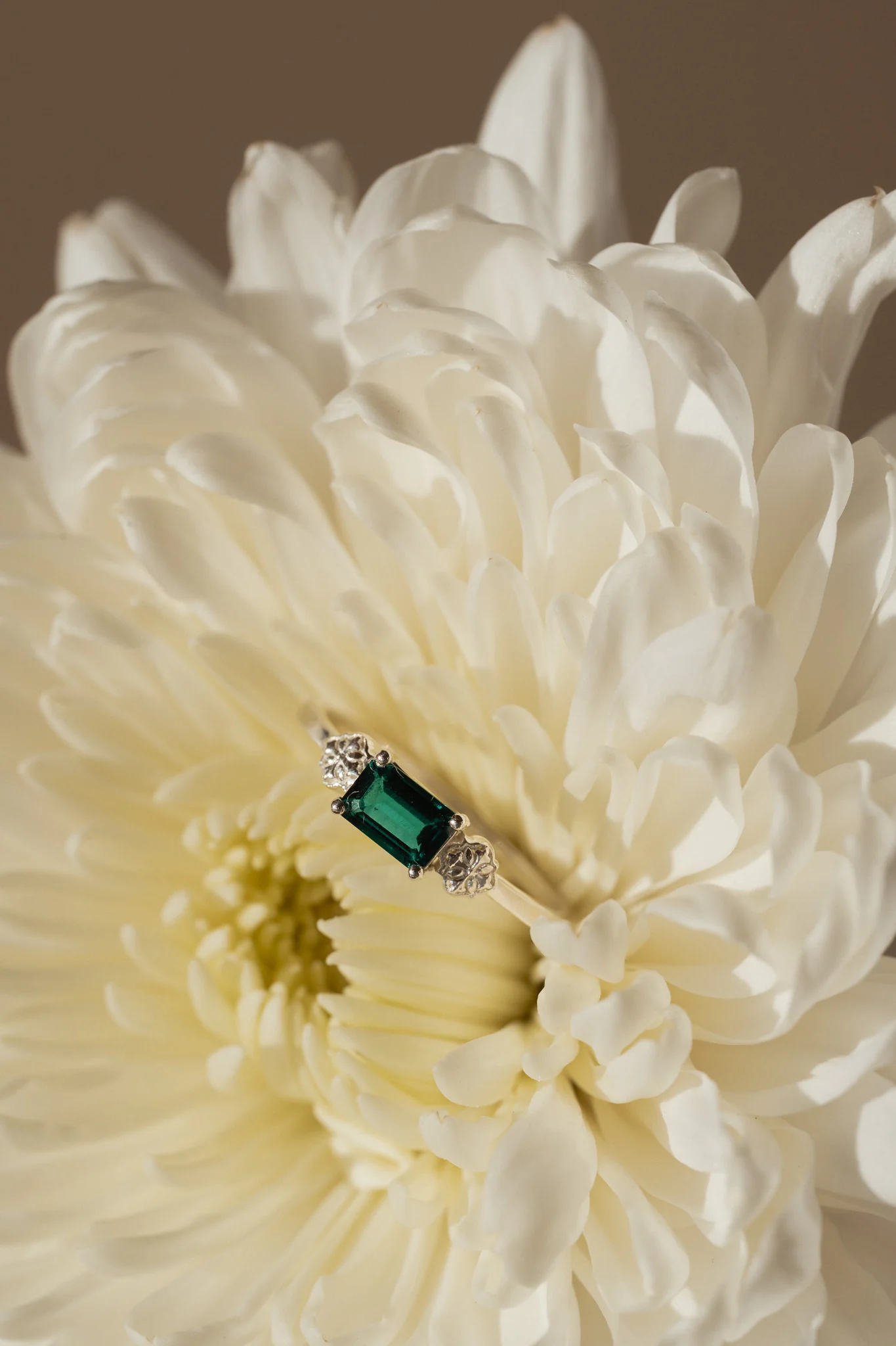 Emerald Cut Emerald Mini Talavera Ring - Image 4