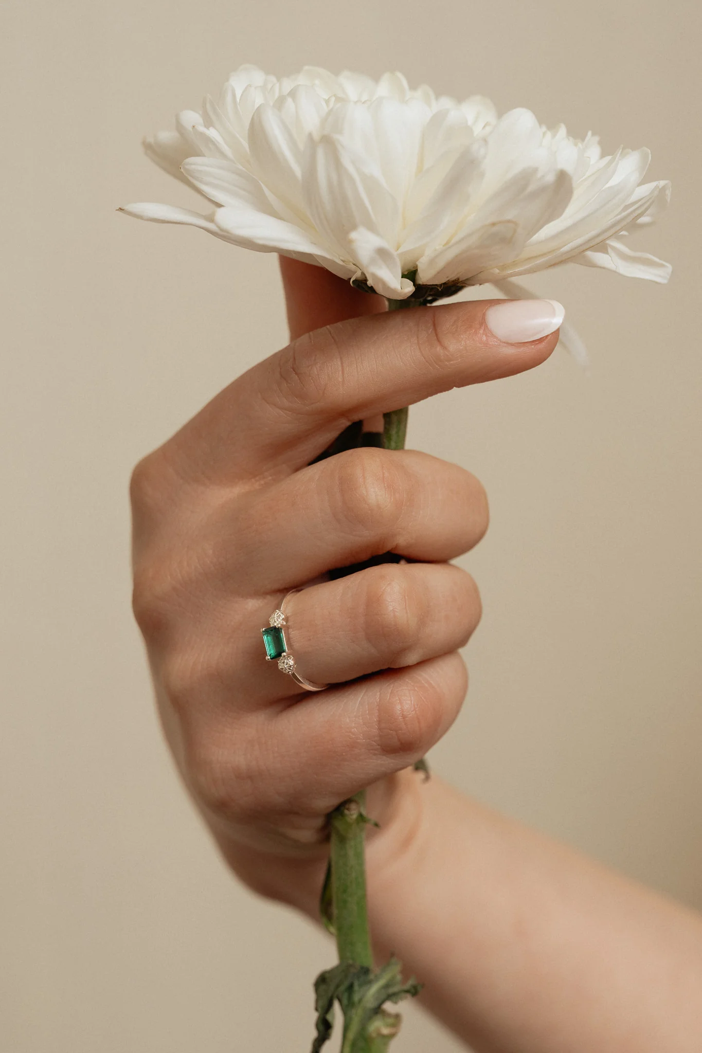 Emerald Cut Emerald Mini Talavera Ring - Image 6
