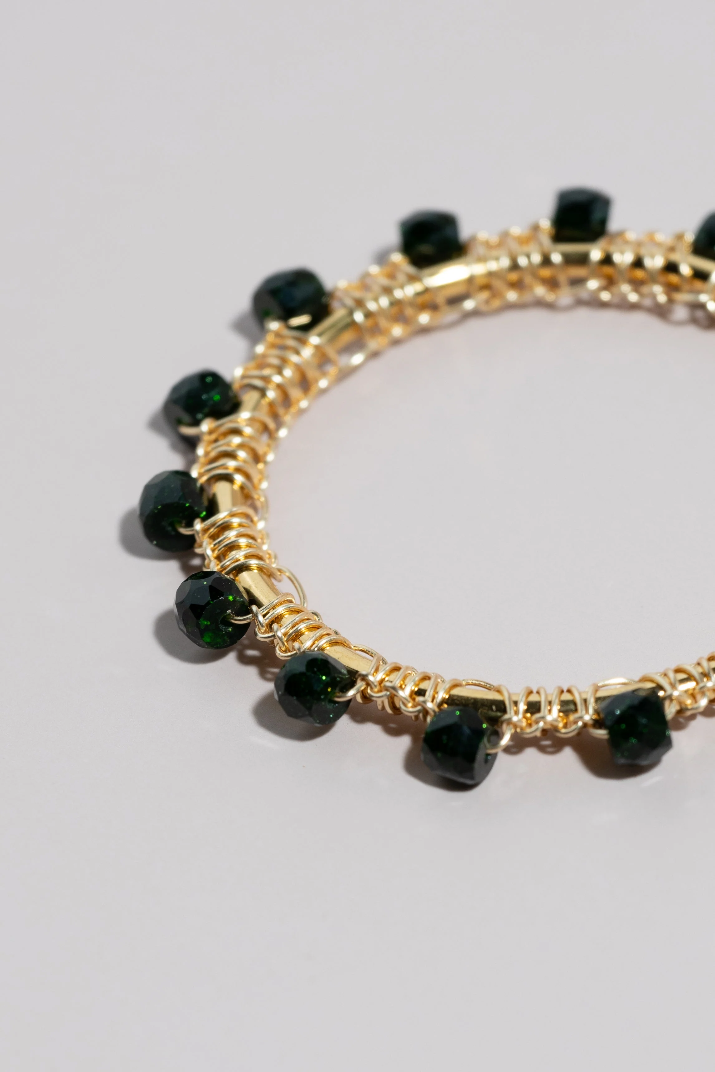 Emerald Hoop Earrings - Image 6